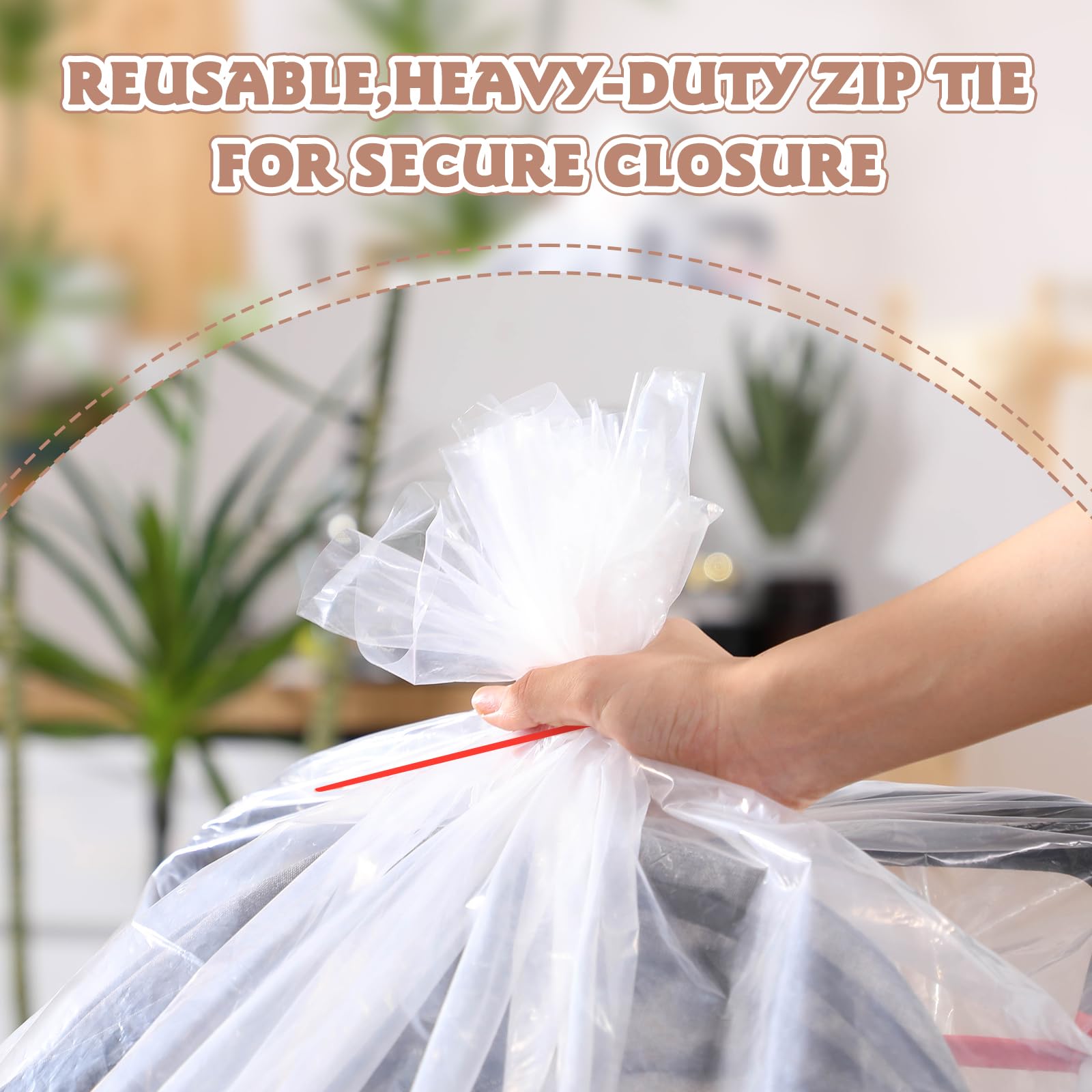 Bulyoou tear-resistant 4 mil plastic offers long-lasting protection