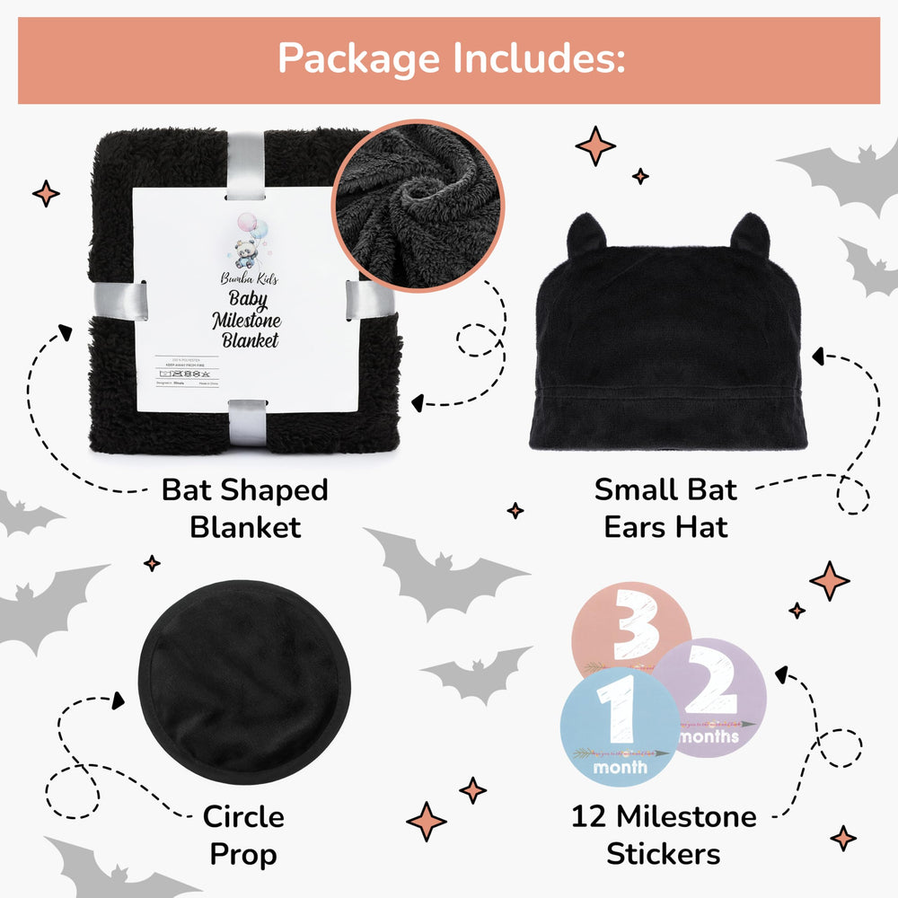 Bumba Kids milestone stickers bat bundle for capturing milestone moments in photos.