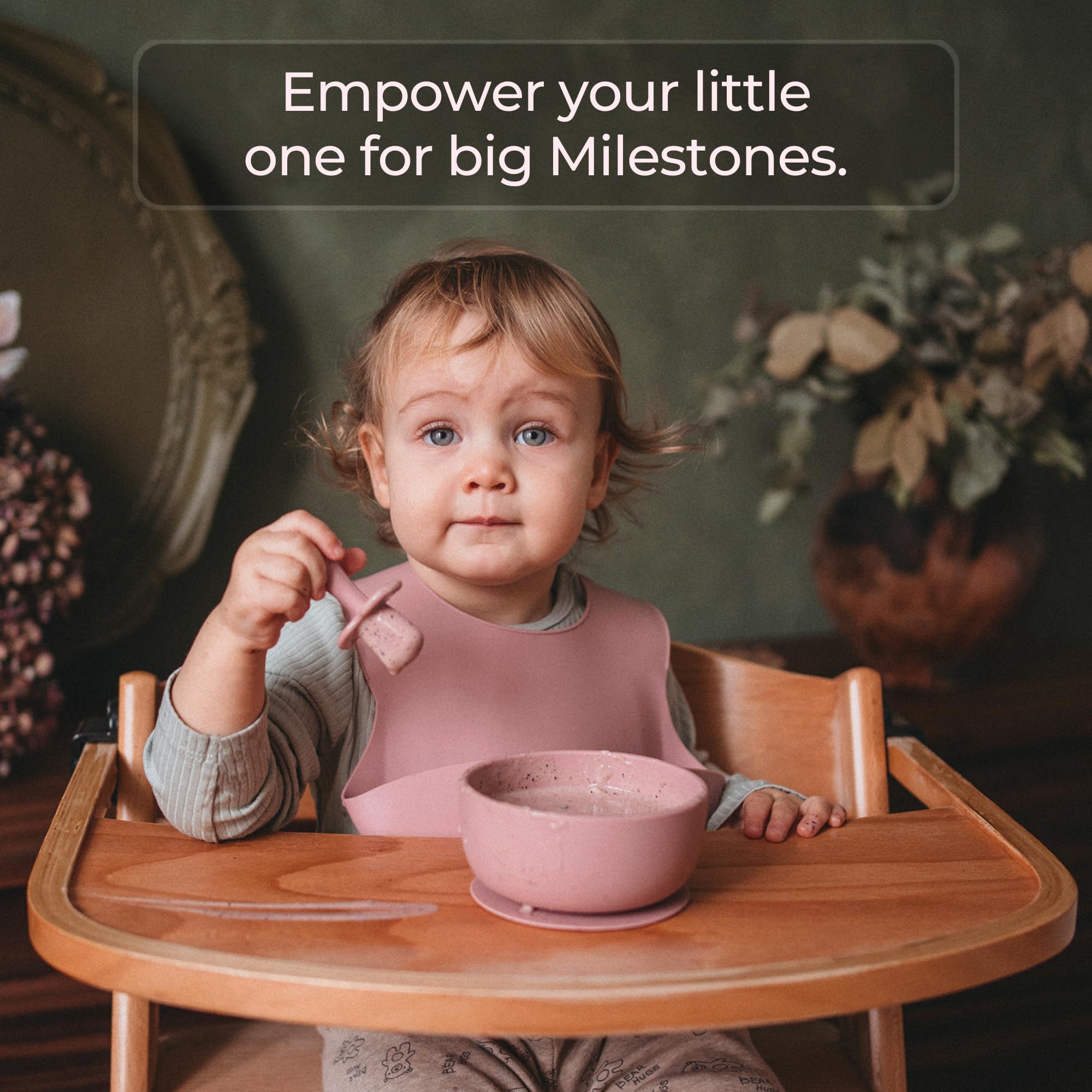 Bumble Bowl dishwasher-safe silicone set simplifies cleanup after meals.