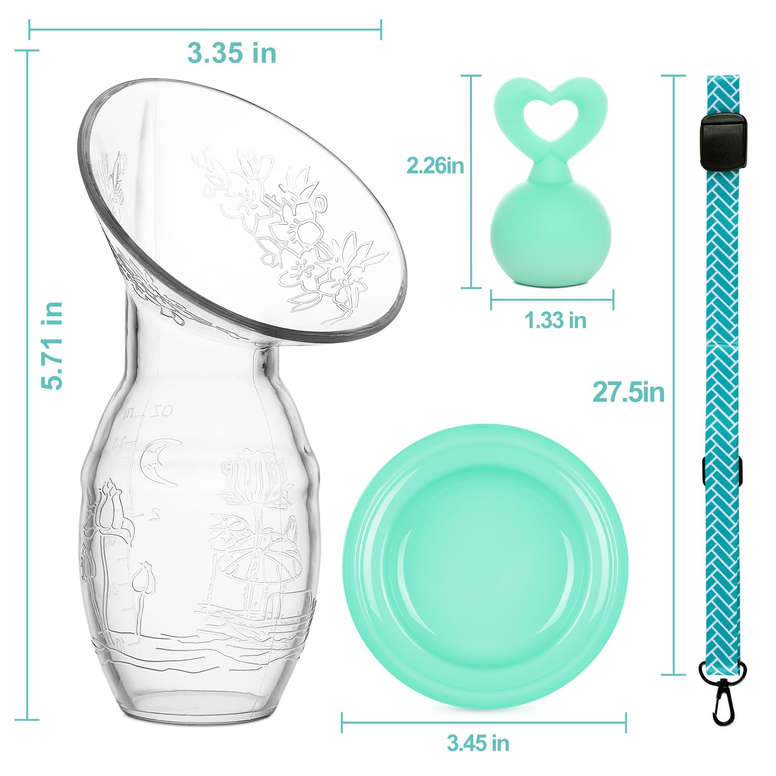 BumbleBee 90ml bottle with measurement marks for accurate milk storage