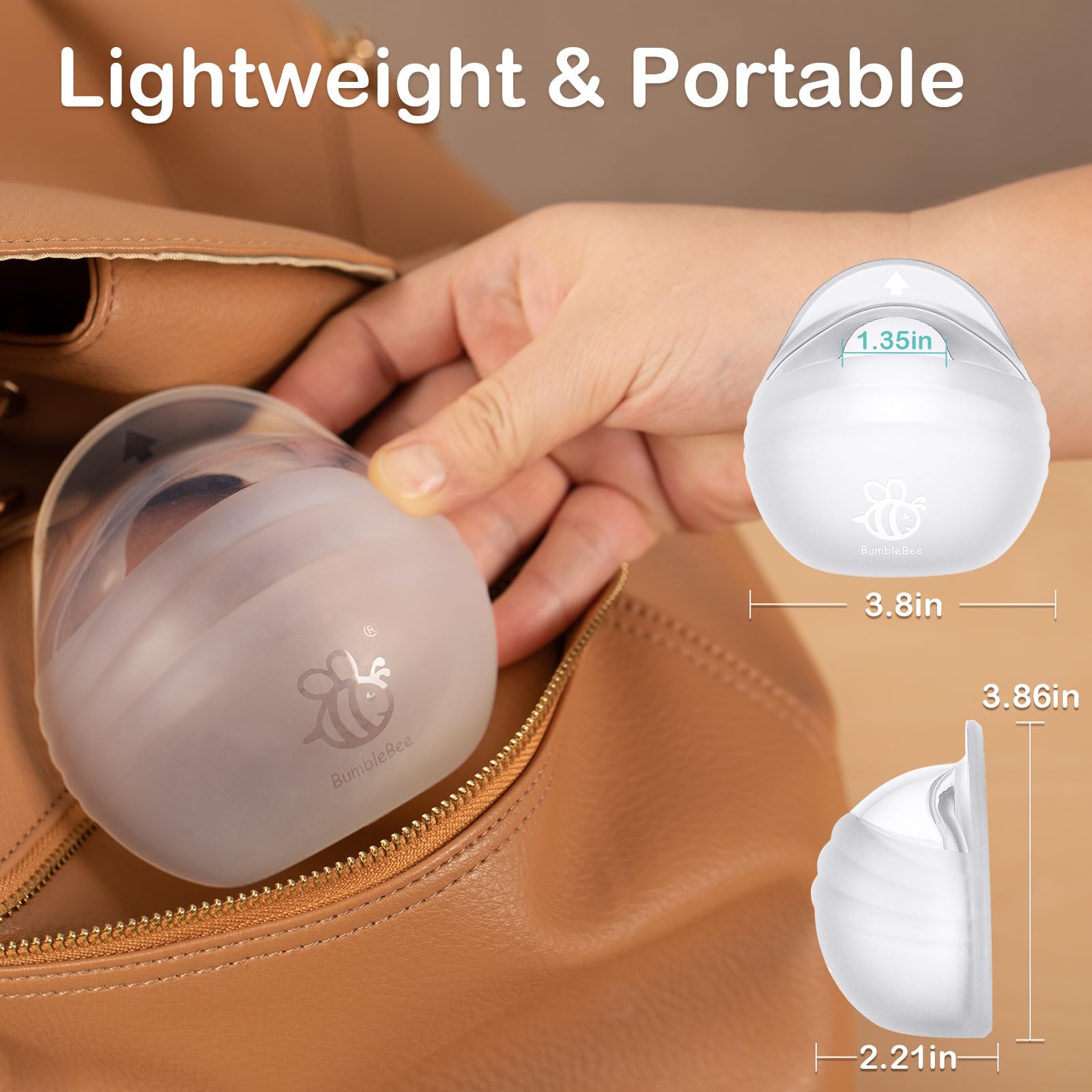 BumbleBee Milk Collector fits various breast shapes for versatile use.