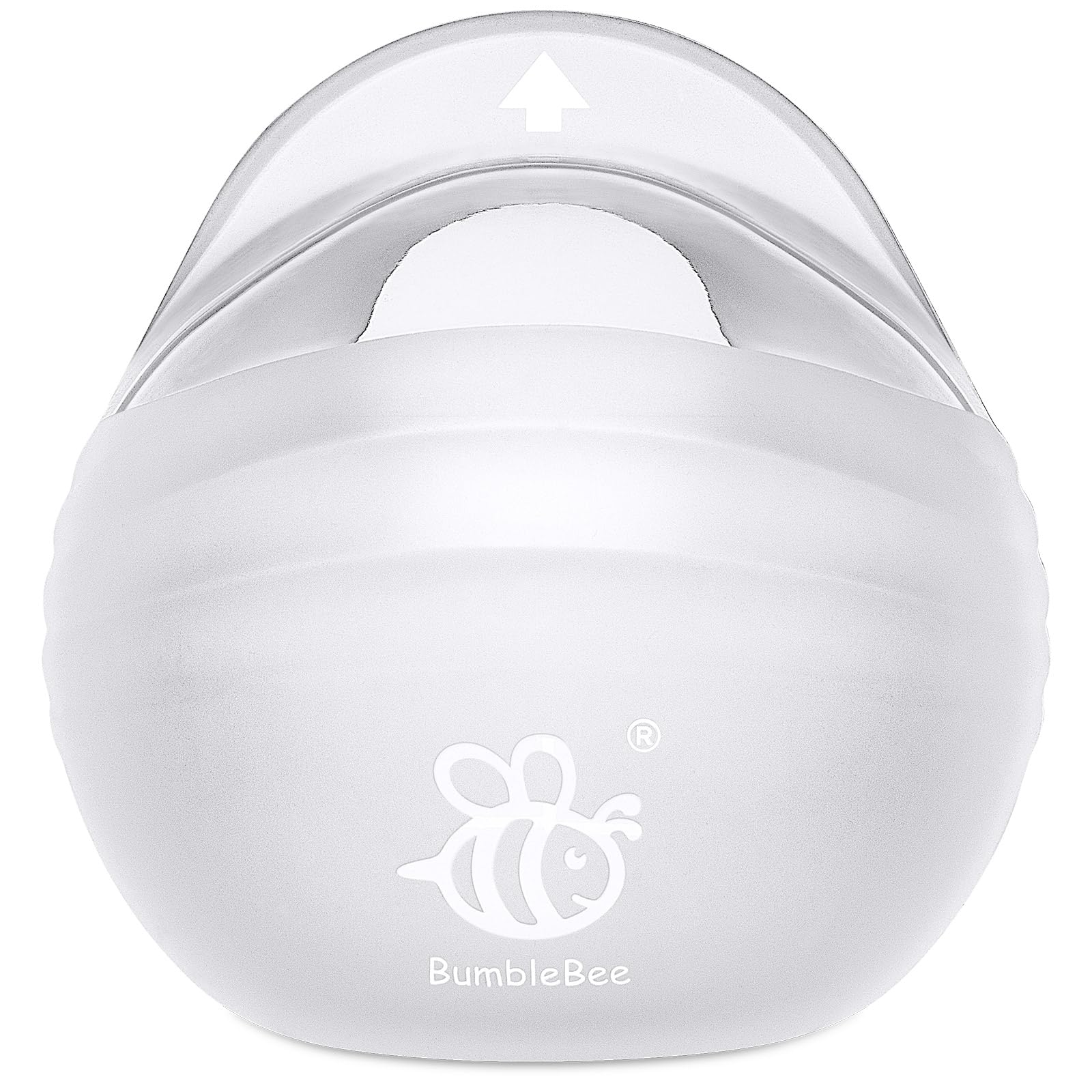 BumbleBee wearable milk collector worn in bra for discreet, hands-free milk collection.