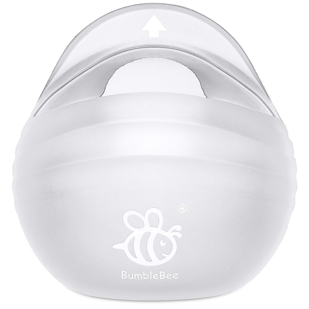 BumbleBee wearable milk collector worn in bra for discreet, hands-free milk collection.