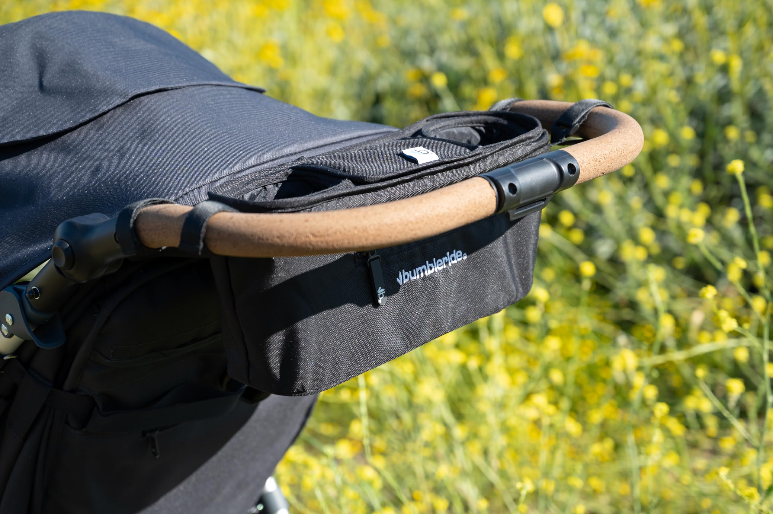 Bumbleride Parent Pack folds down neatly with the stroller for storage