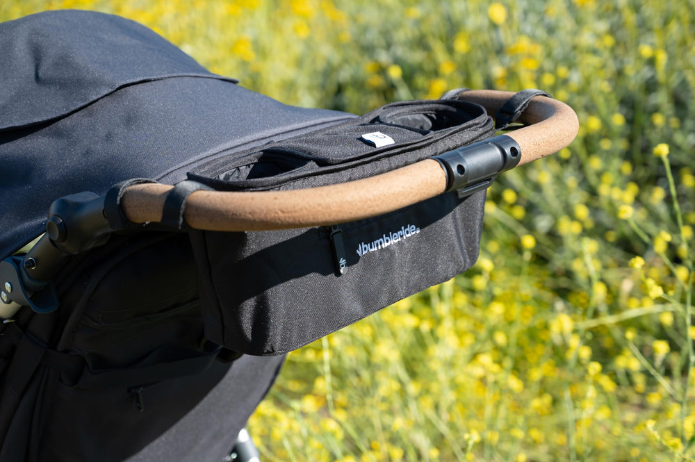 Bumbleride Parent Pack folds down neatly with the stroller for storage
