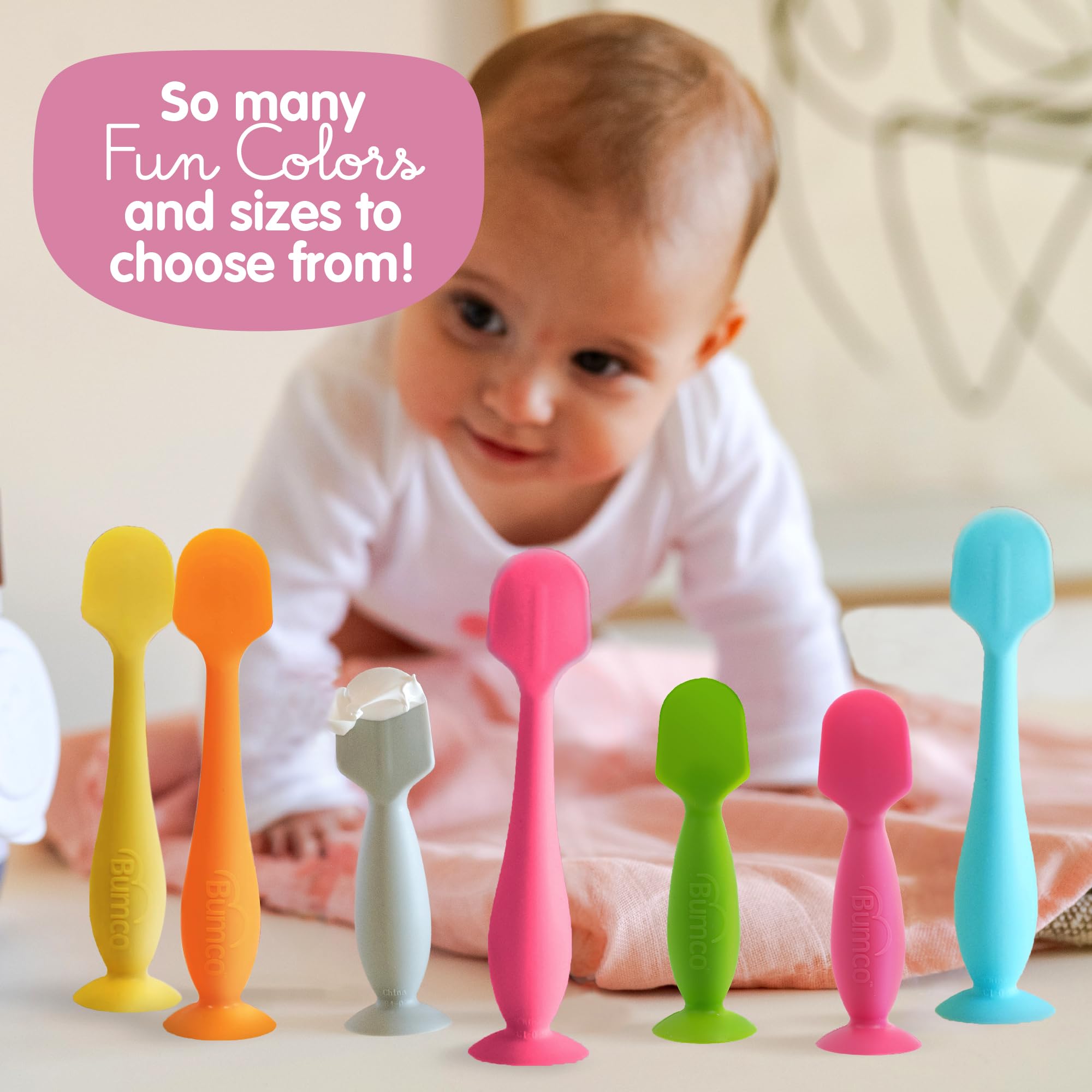 Bumco 6.25-inch design reaches the bottom of jar easily for full coverage.