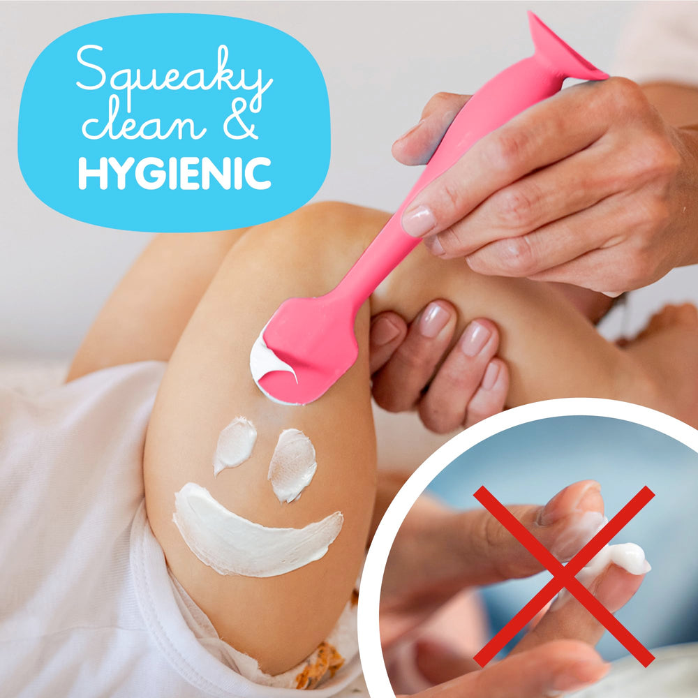 Bumco Bum Brush compact case keeps it portable for on-the-go diaper duty.