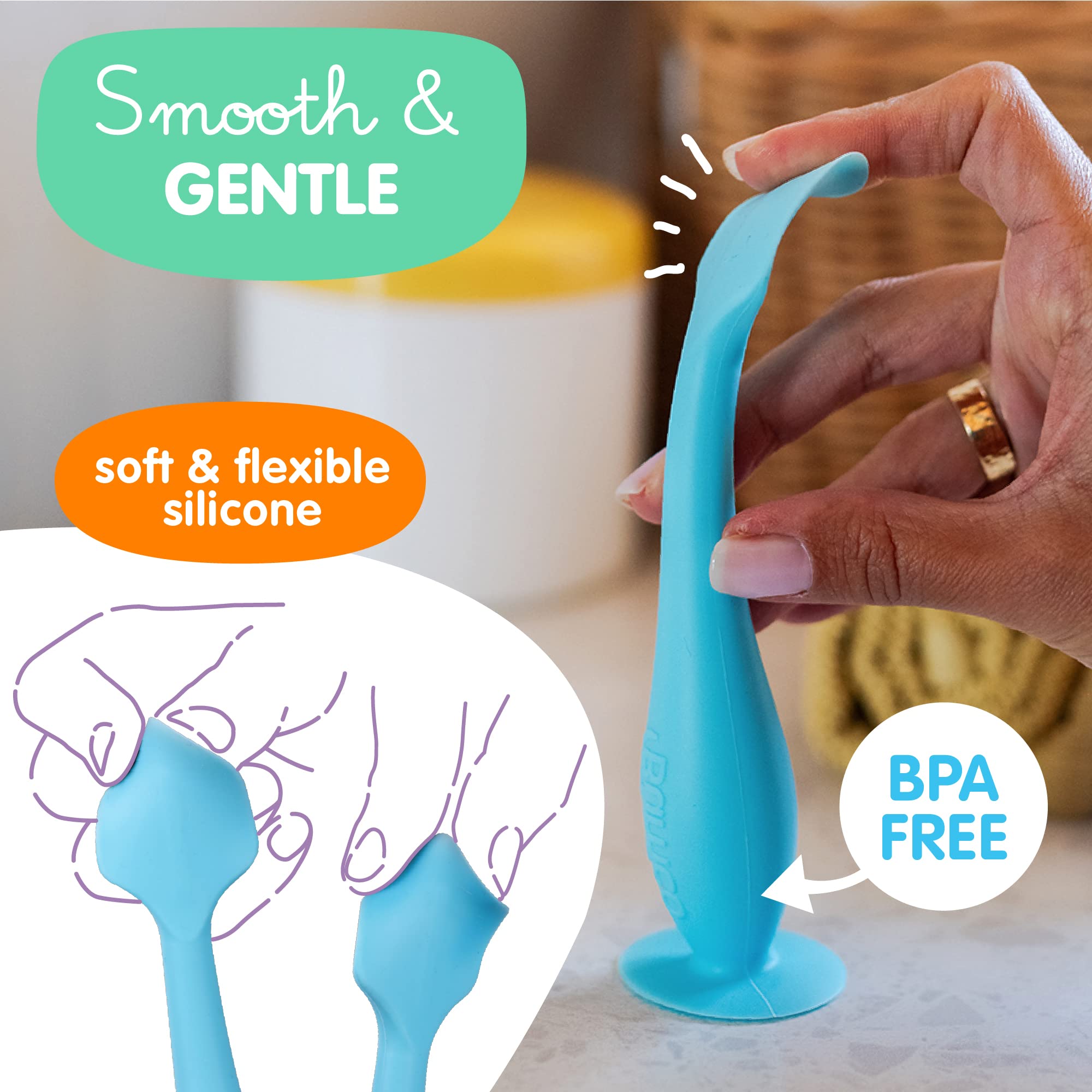 Bumco compact 6.25-inch design fits in a parent's hand