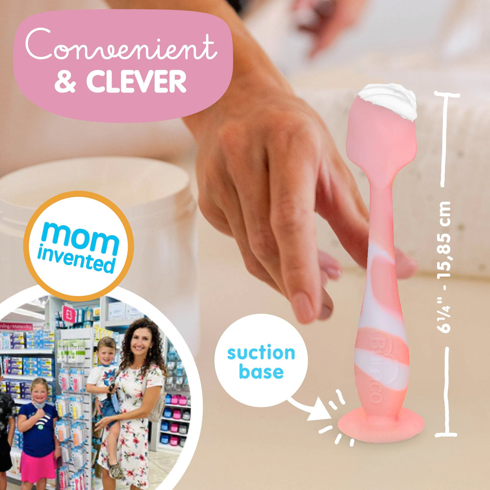 Bumco Baby Bum Brush diaper cream application in one smooth stroke
