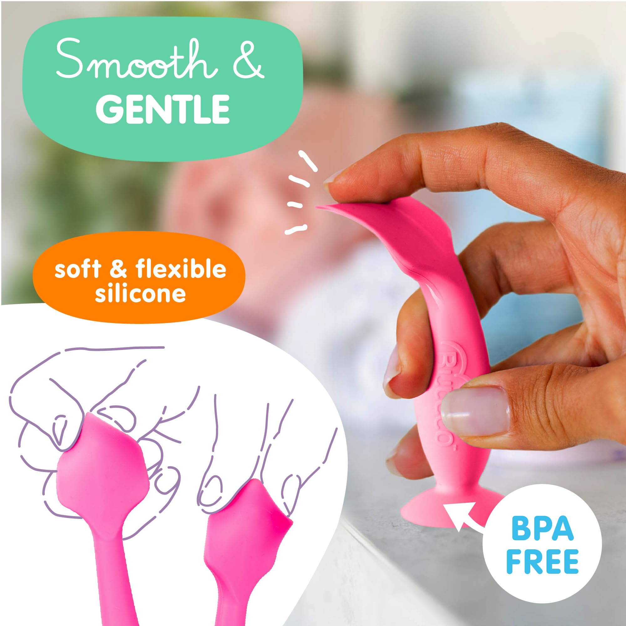 Bumco diaper-cream-spatula helps spread thicker pastes smoothly and hygienically.
