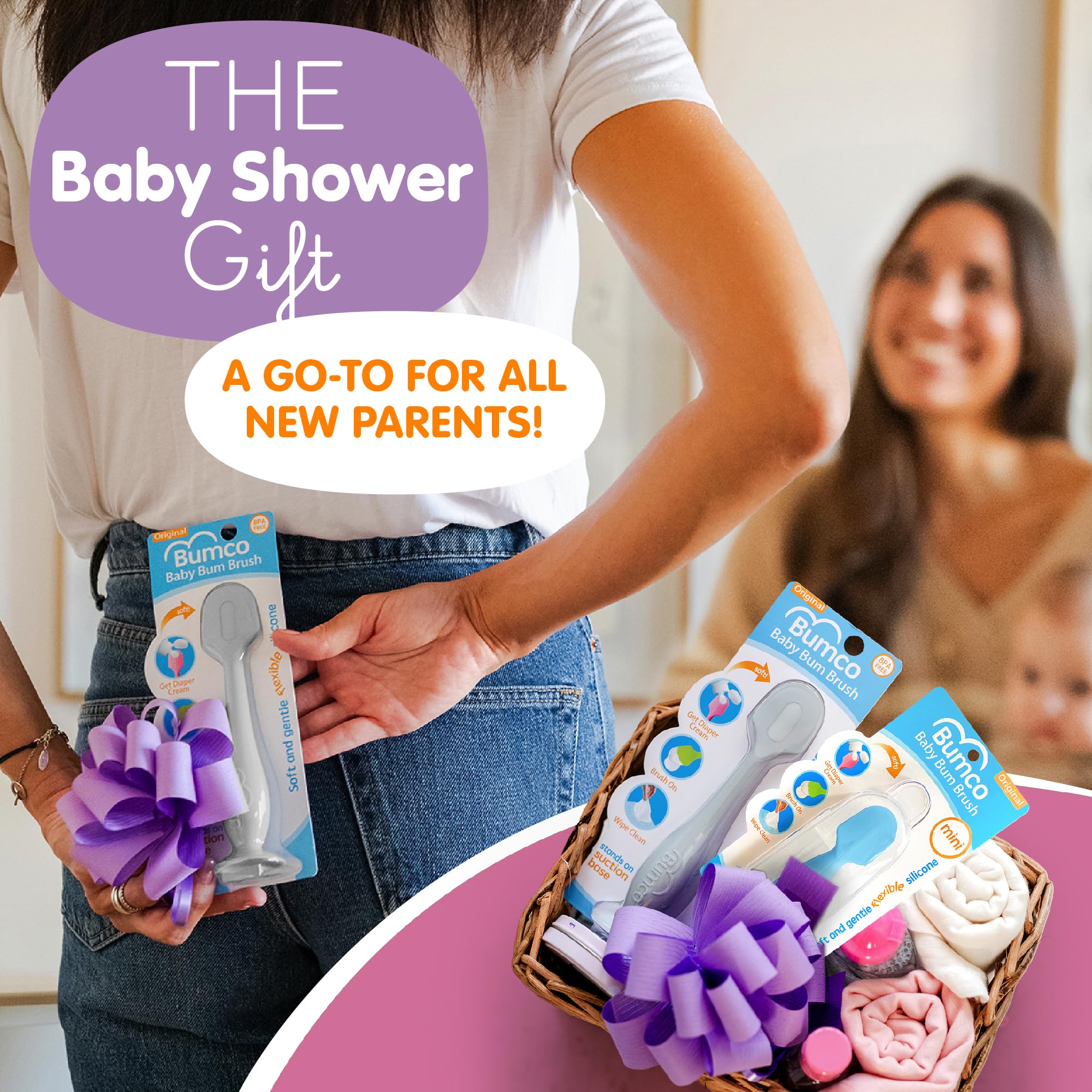 Baby Bum Brush mom-invented design makes diaper cream application easier.