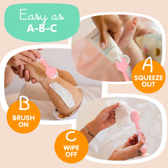 Bumco Baby Bum Brush wipe-clean surface for quick cleanup