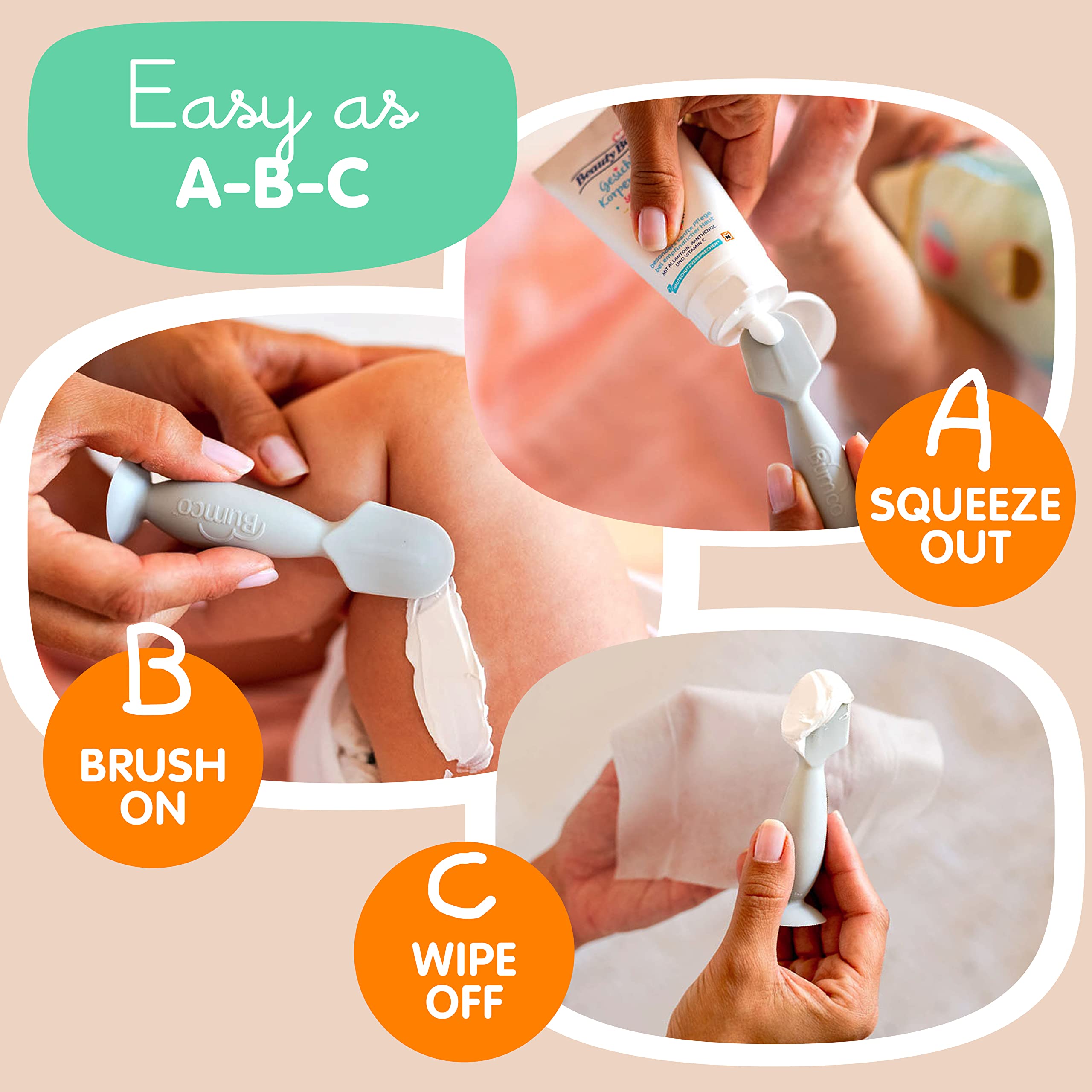 Baby Bum Brush Bumco mini suction-base spatula steadies during changes