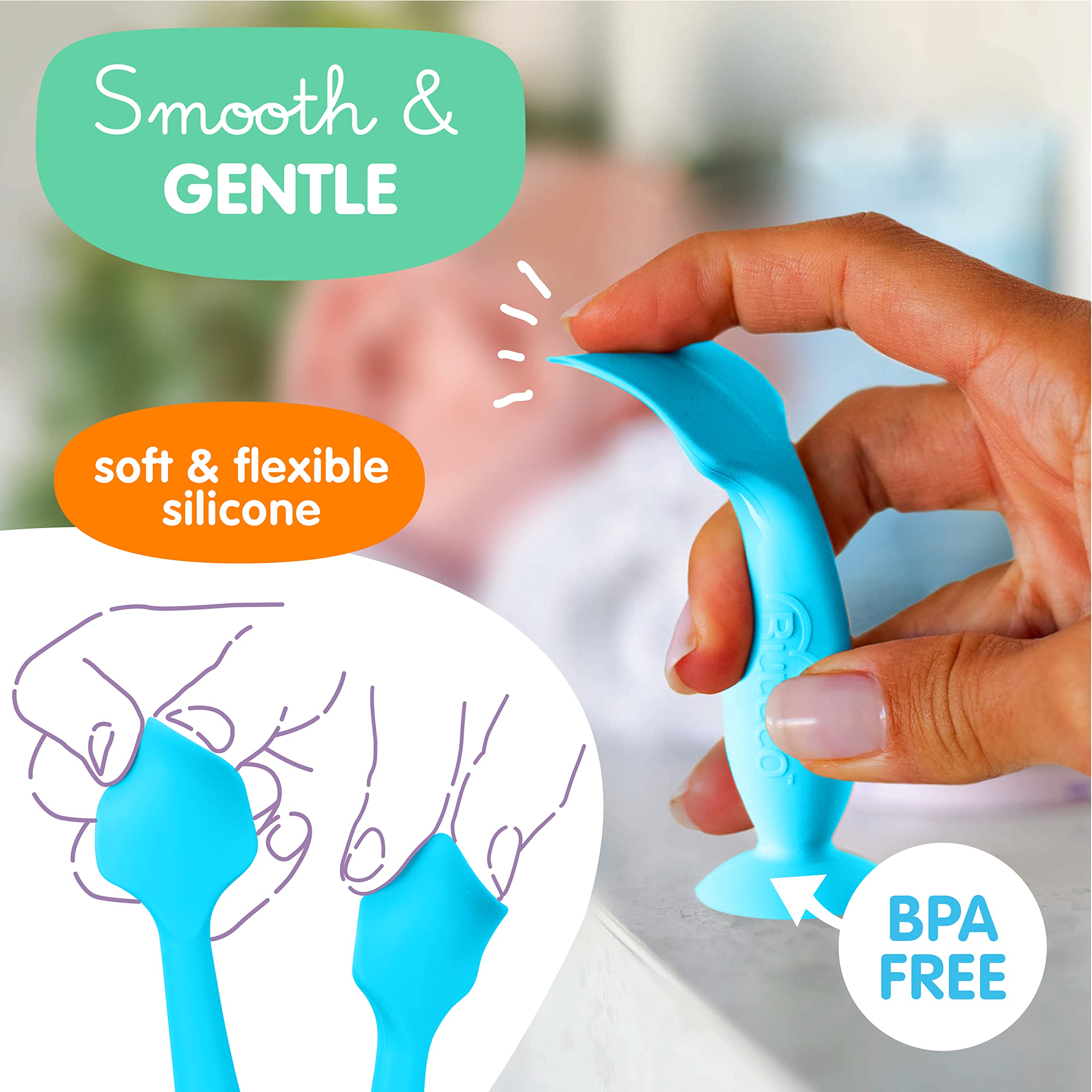 Bumco Mini travel case stores spatula and cream for on-the-go use.