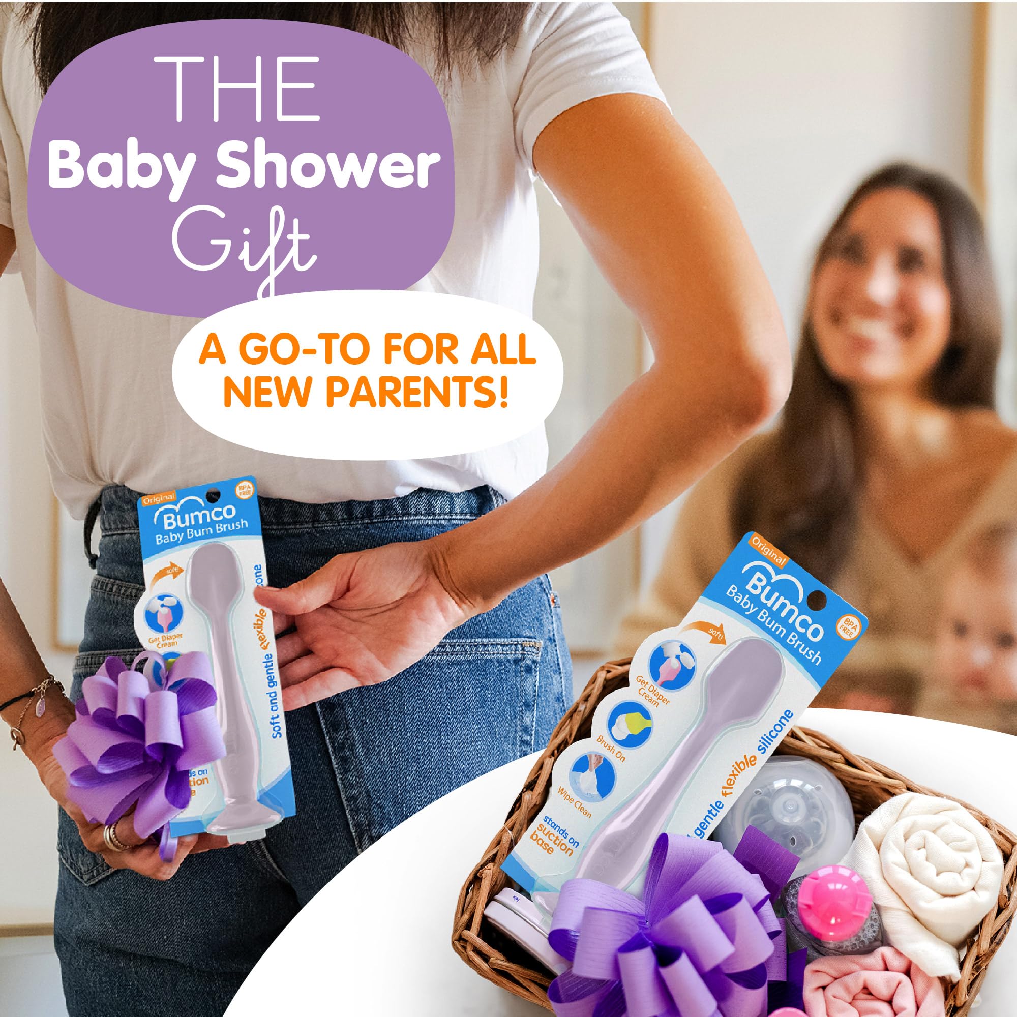Bumco lavender color spatula adds a calming touch to diaper changes.