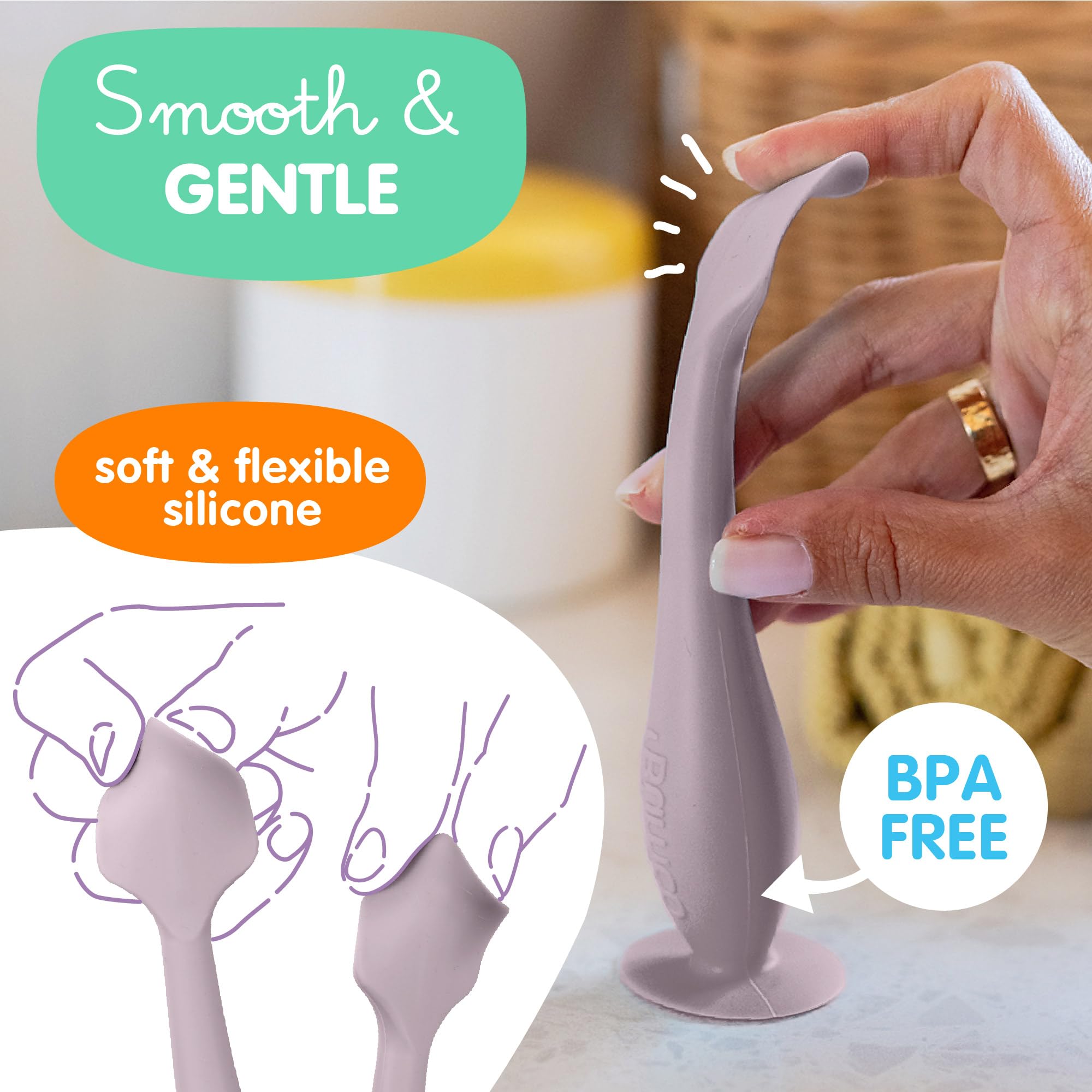 Bumco wipe-clean design makes diaper cream cleanup quick after each change.
