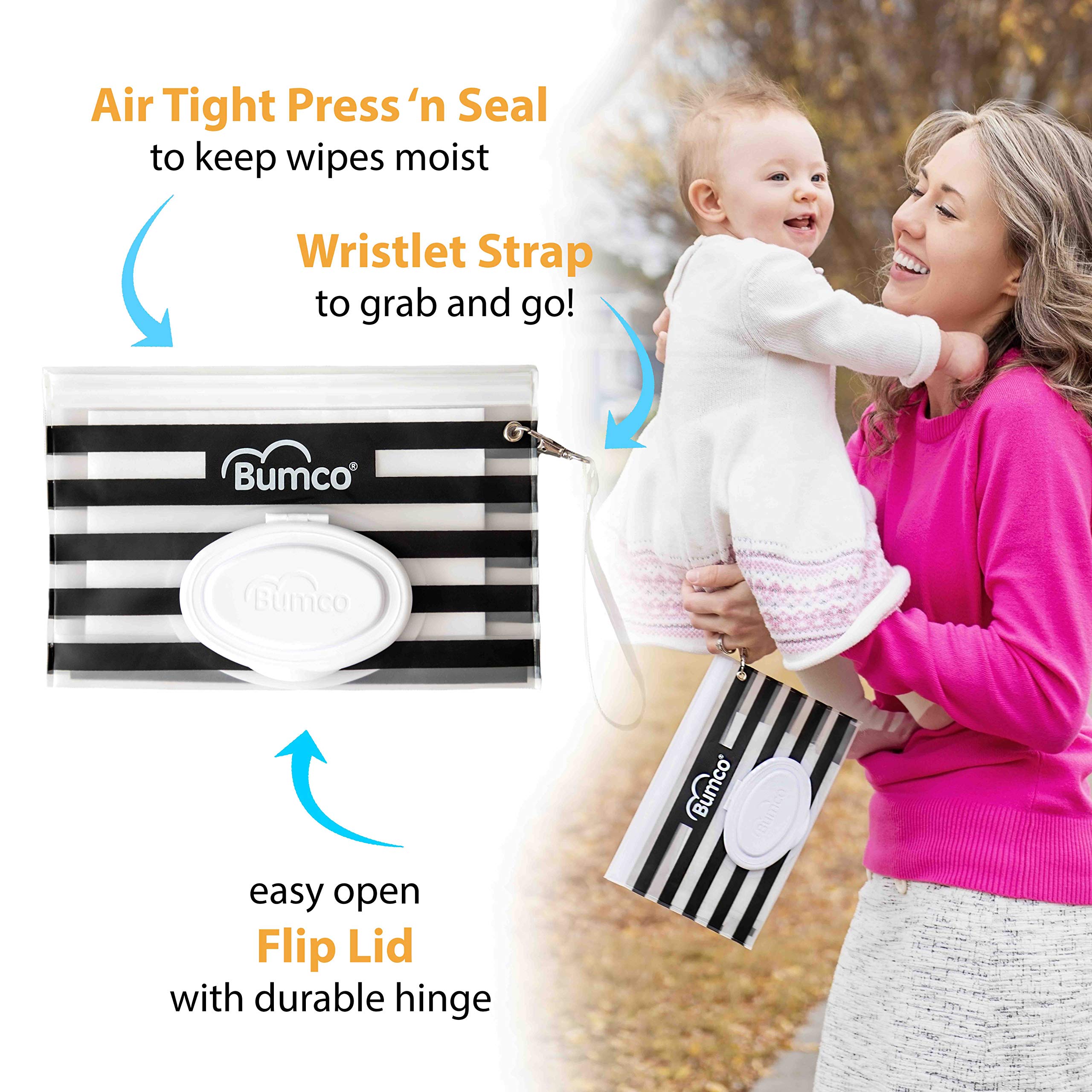Bumco wipes pouch refillable top lid ideal for bulk wipes refill