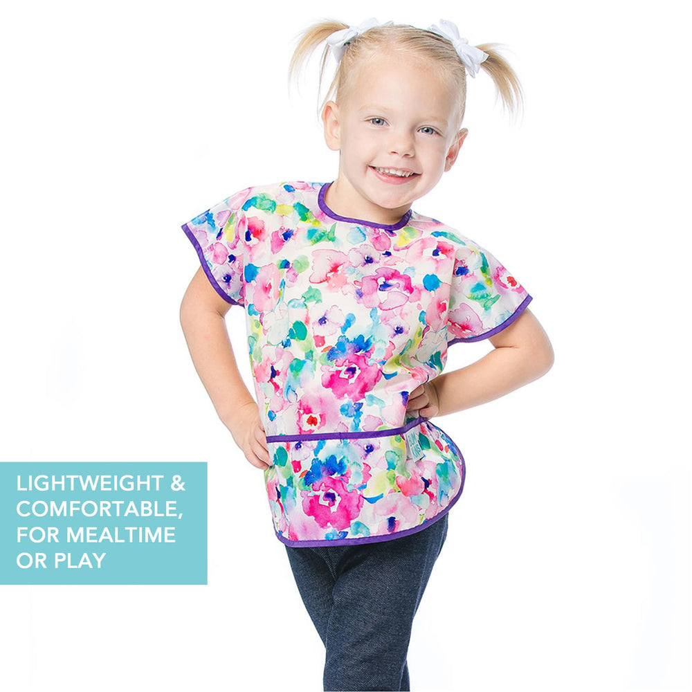Bumkins bib made of soft lightweight waterproof fabric for comfortable wear.