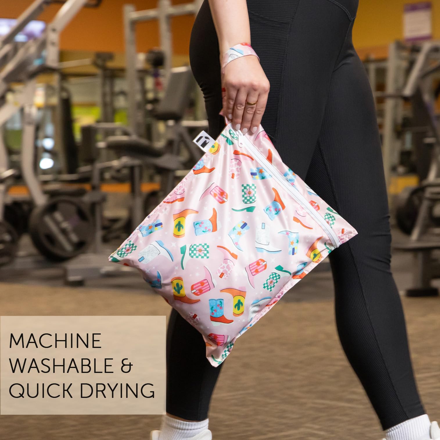 Bumkins Roamio waterproof fabric and heat-sealed seams withstand daily use