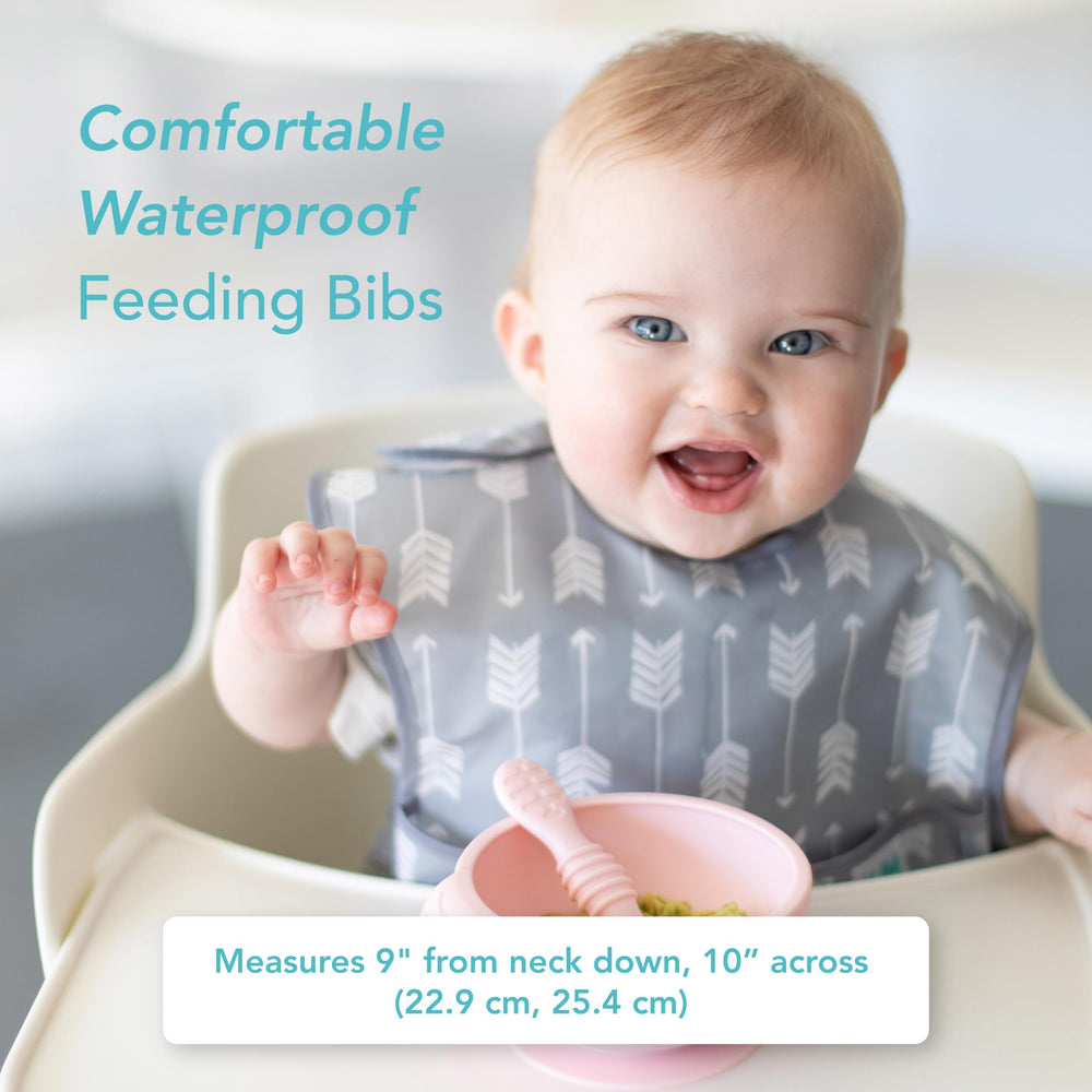 Bumkins SuperBib sized for 6-24 months supports growing toddlers at mealtime.