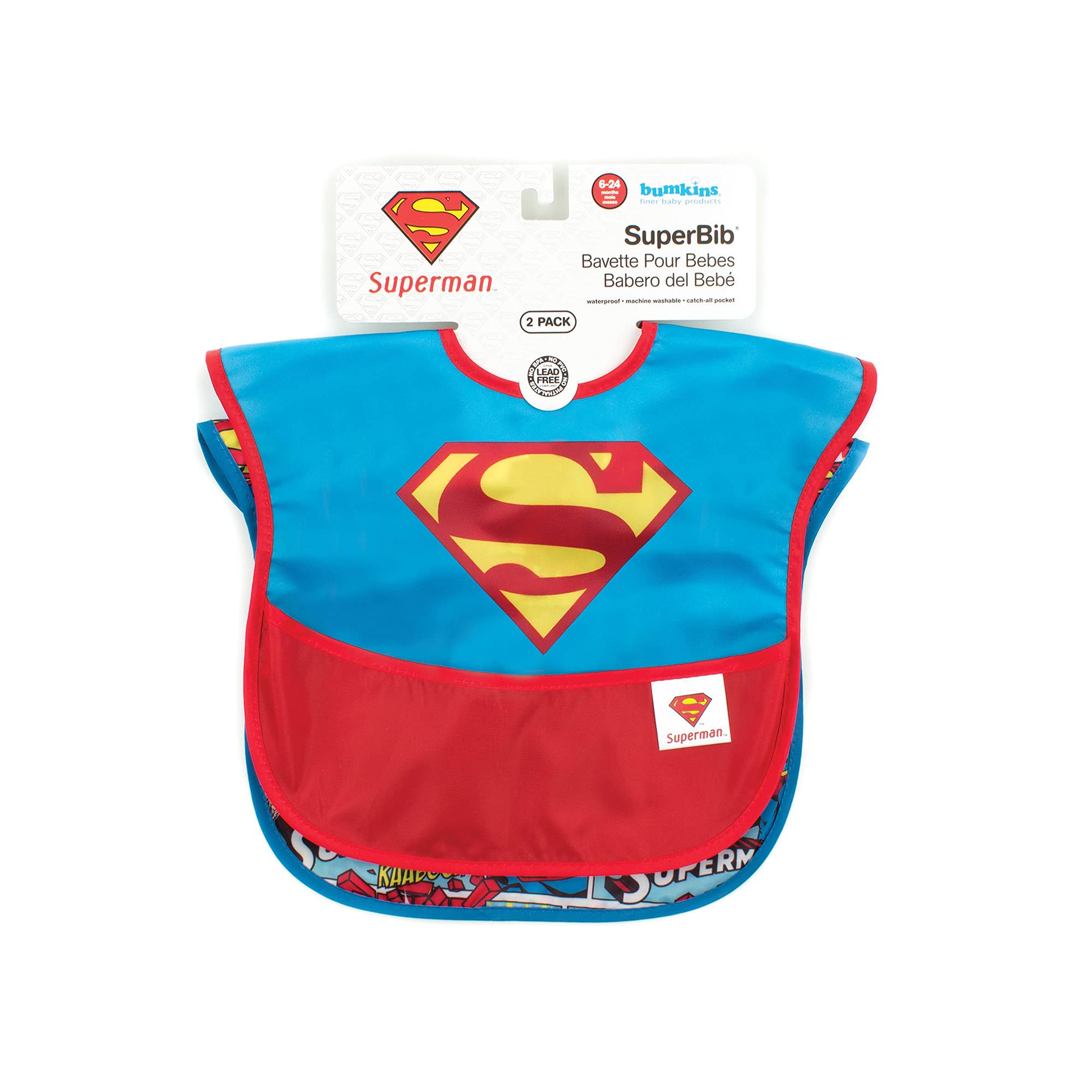 Bumkins SuperBib waterproof fabric swatch demonstrates easy wipe-clean surface.