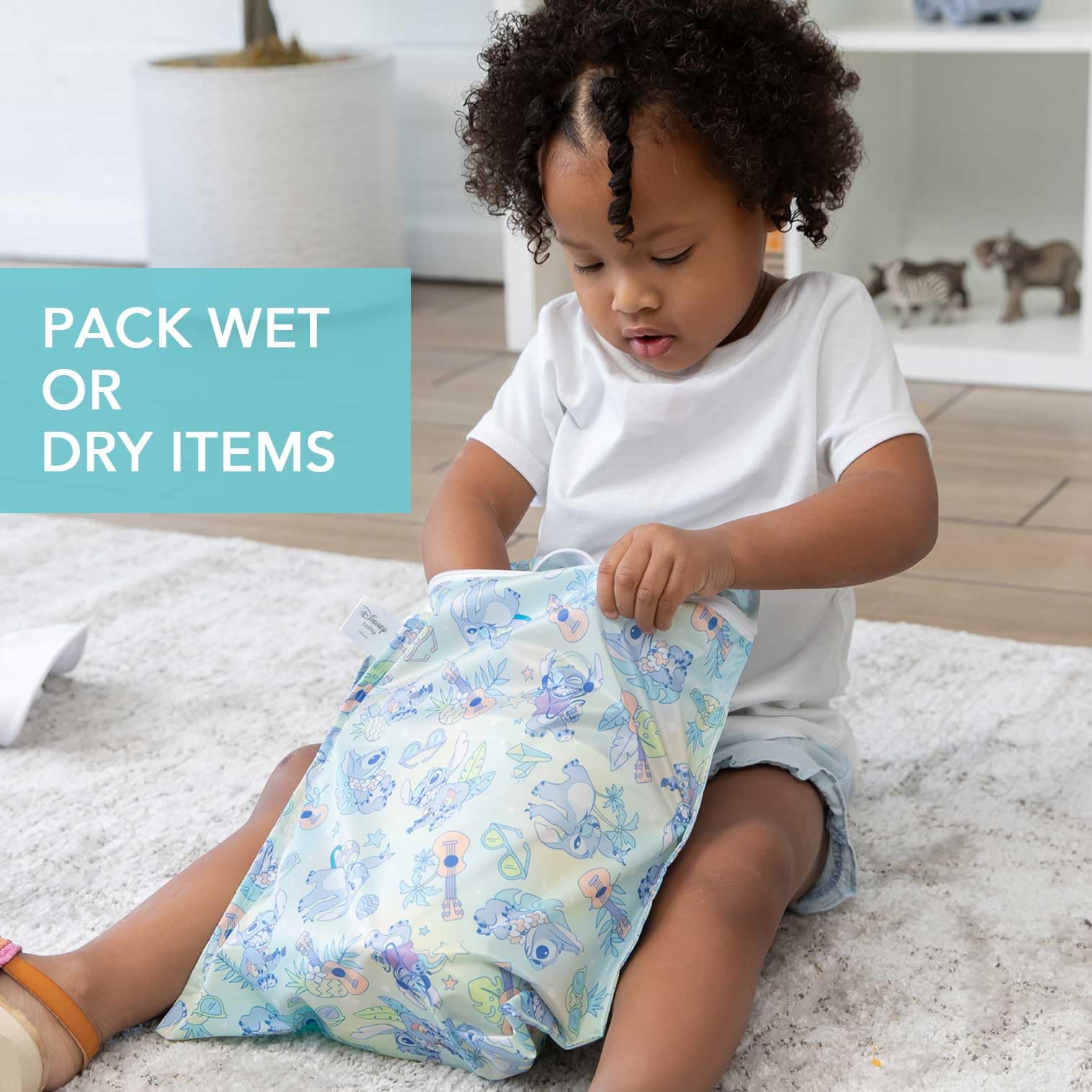 Bumkins waterproof fabric close-up highlighting heat-sealed seams.