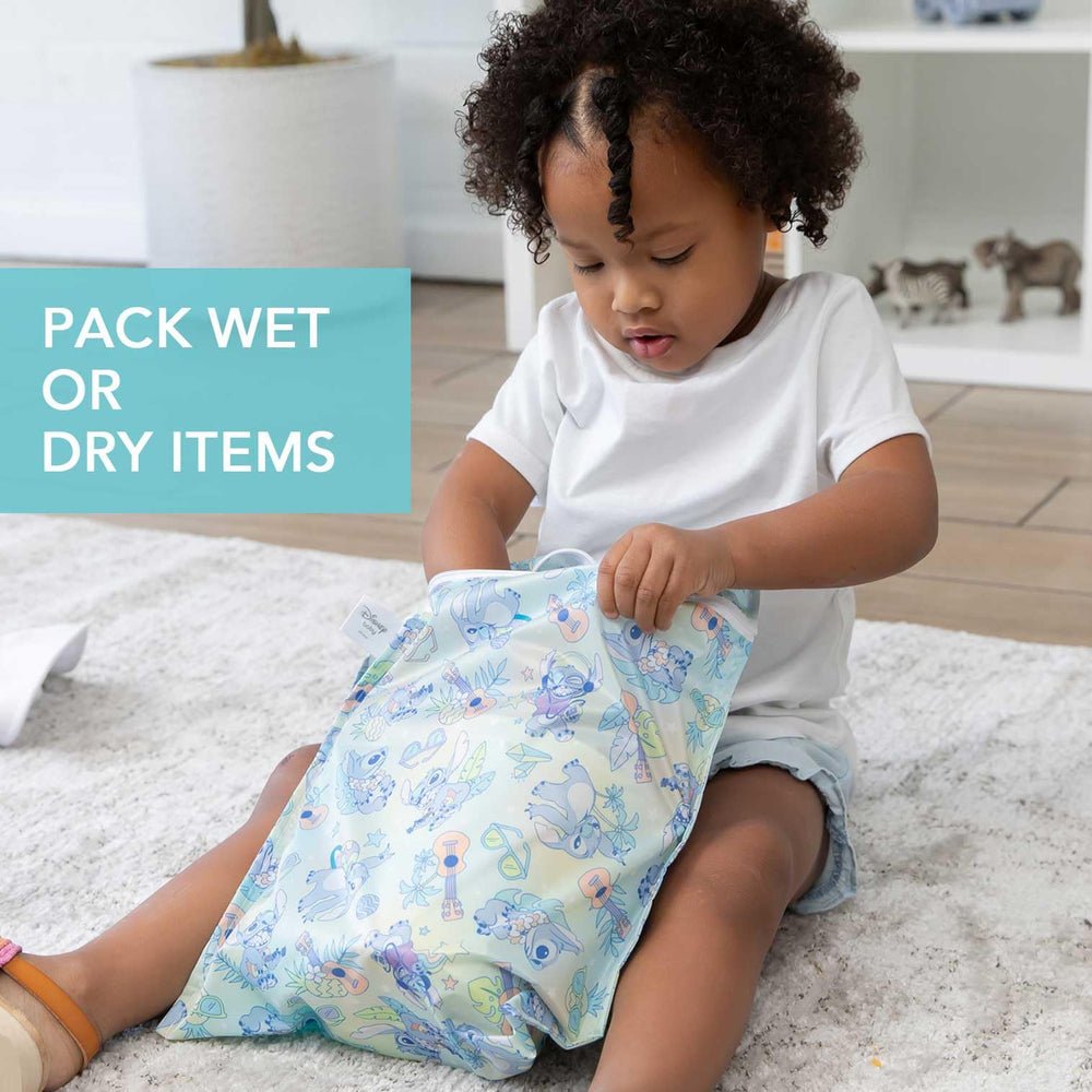 Bumkins waterproof fabric close-up highlighting heat-sealed seams.