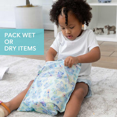 Bumkins waterproof fabric close-up highlighting heat-sealed seams.