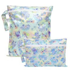 Bumkins wet bag Aloha Stitch closeup shows durable fabric and stitching.