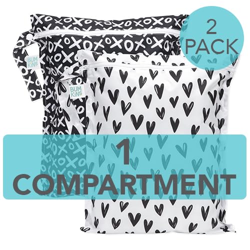 Bumkins wet bag zipper-closure—great for damp items and organization, not fully leakproof.