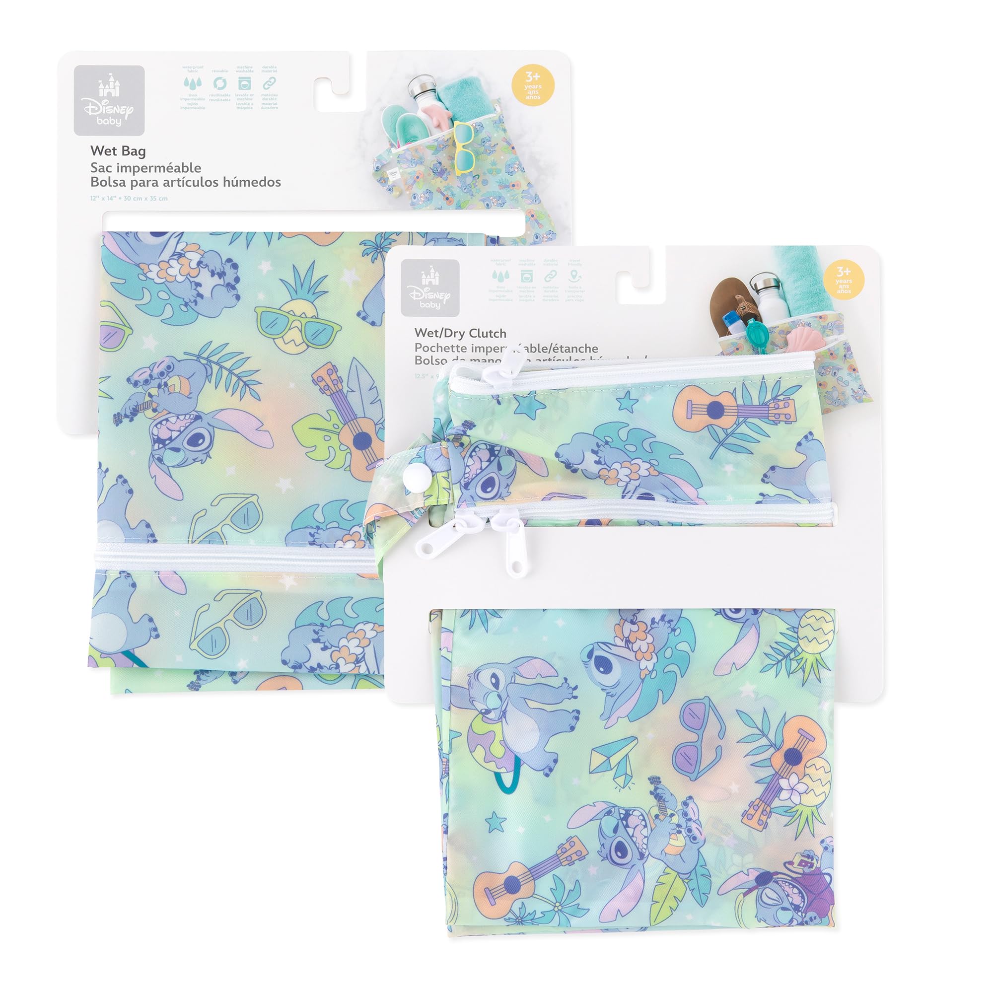 Bright Aloha Stitch design adds cheerful vibes by the pool.