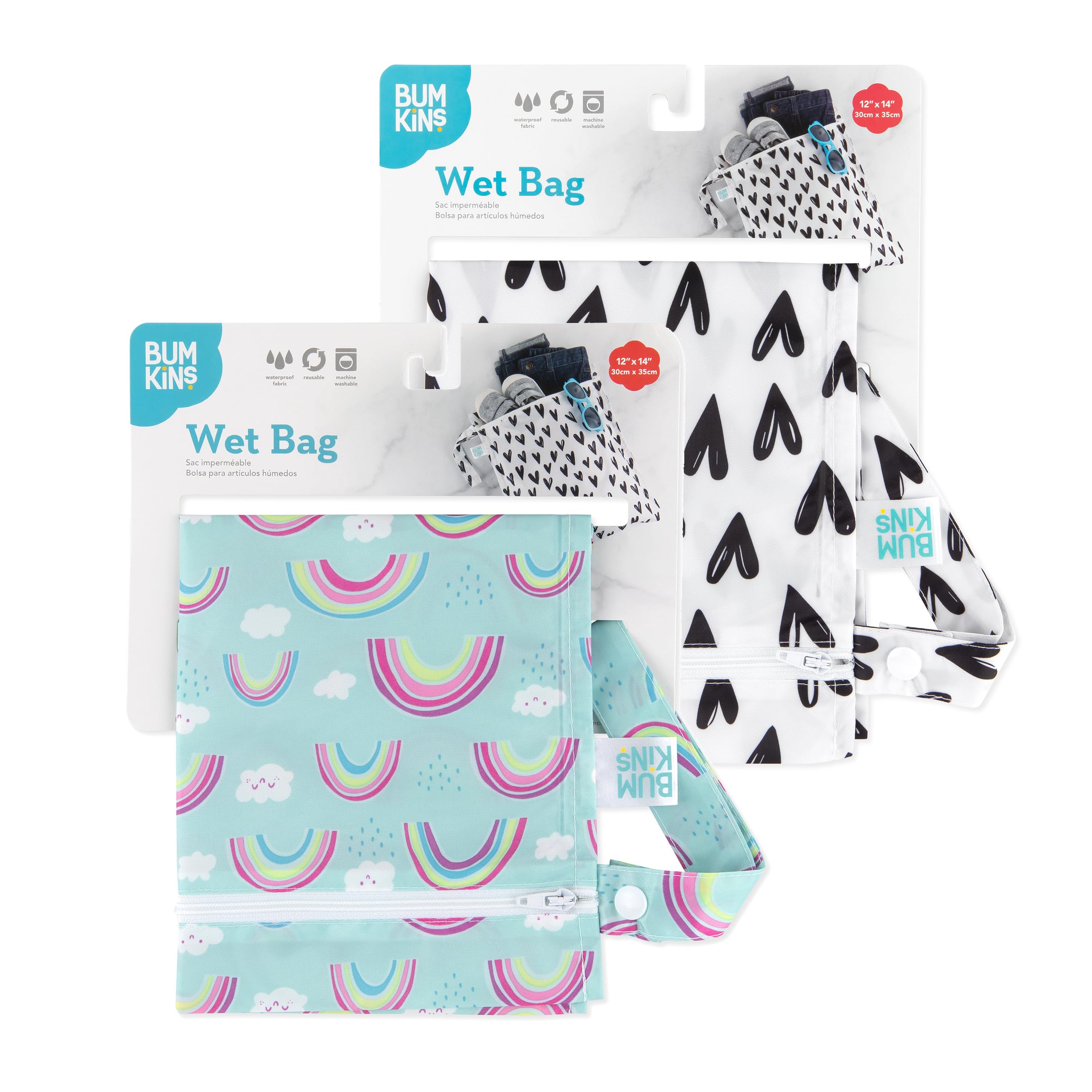 Bumkins wet bag two-pack provides compact storage for busy families.