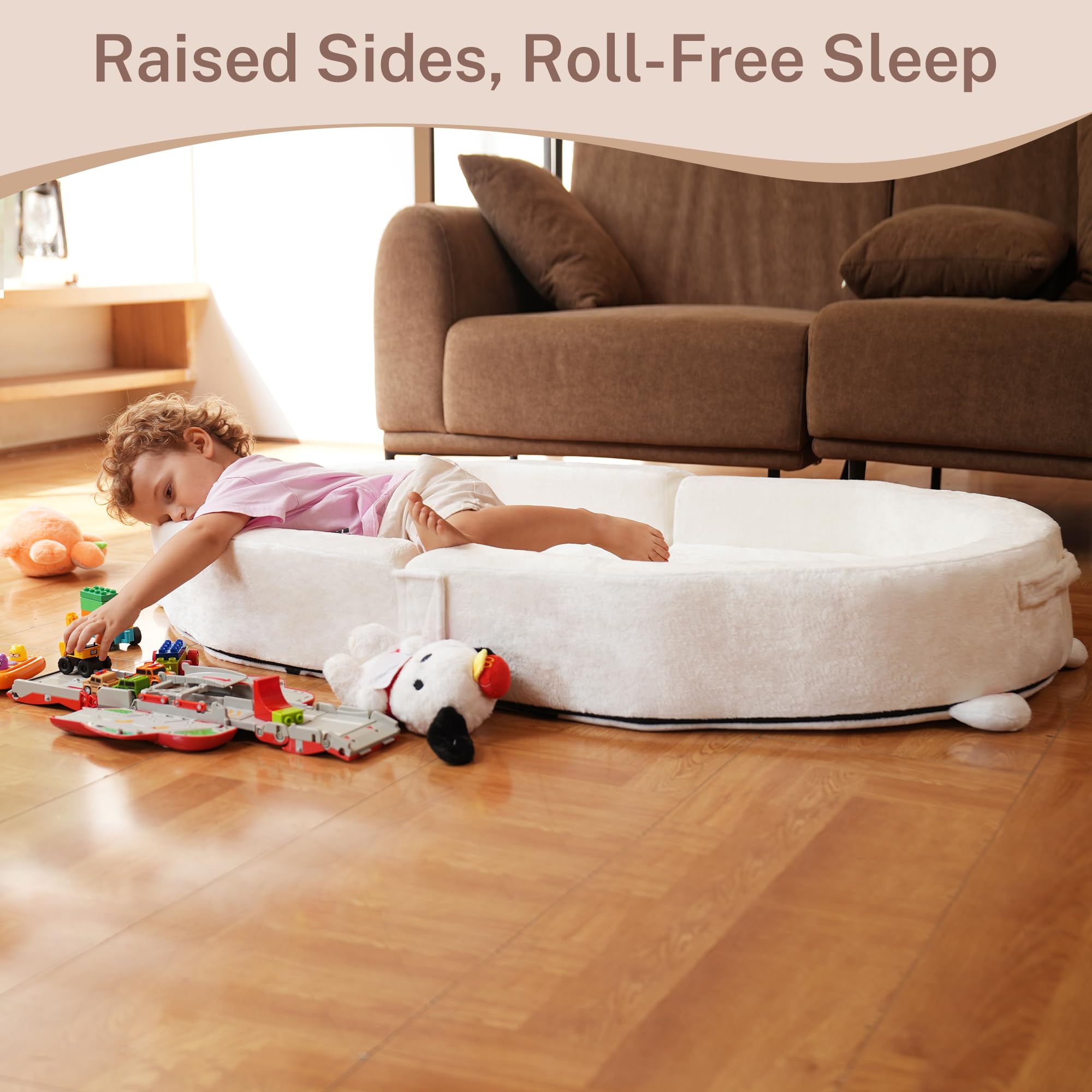 BUMNANA polar bear pattern adds a playful touch to bedtime.