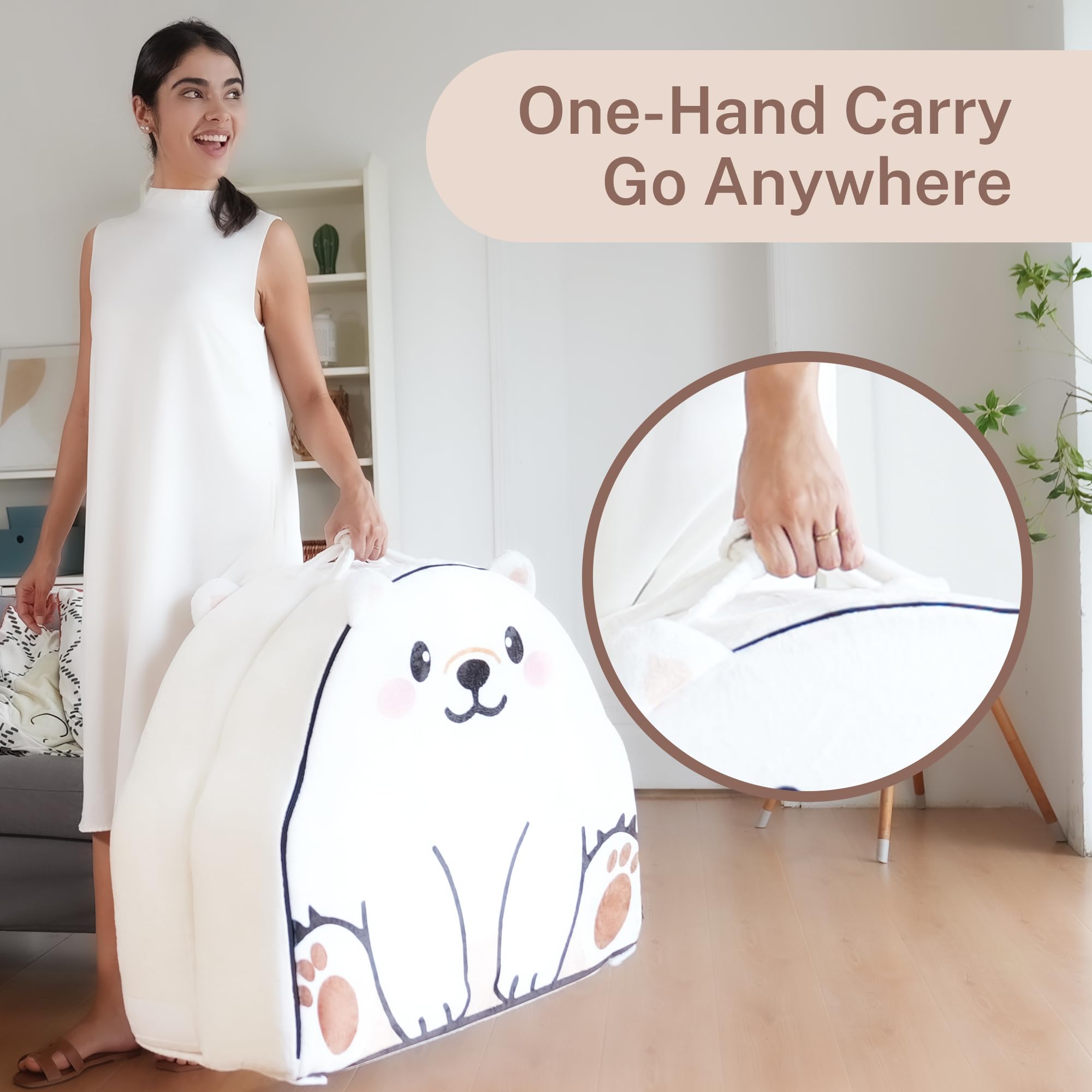 BUMNANA portable bed weighs under 9 pounds for effortless transport.