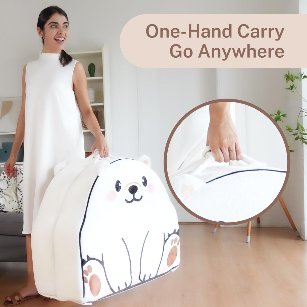 BUMNANA portable bed weighs under 9 pounds for effortless transport.