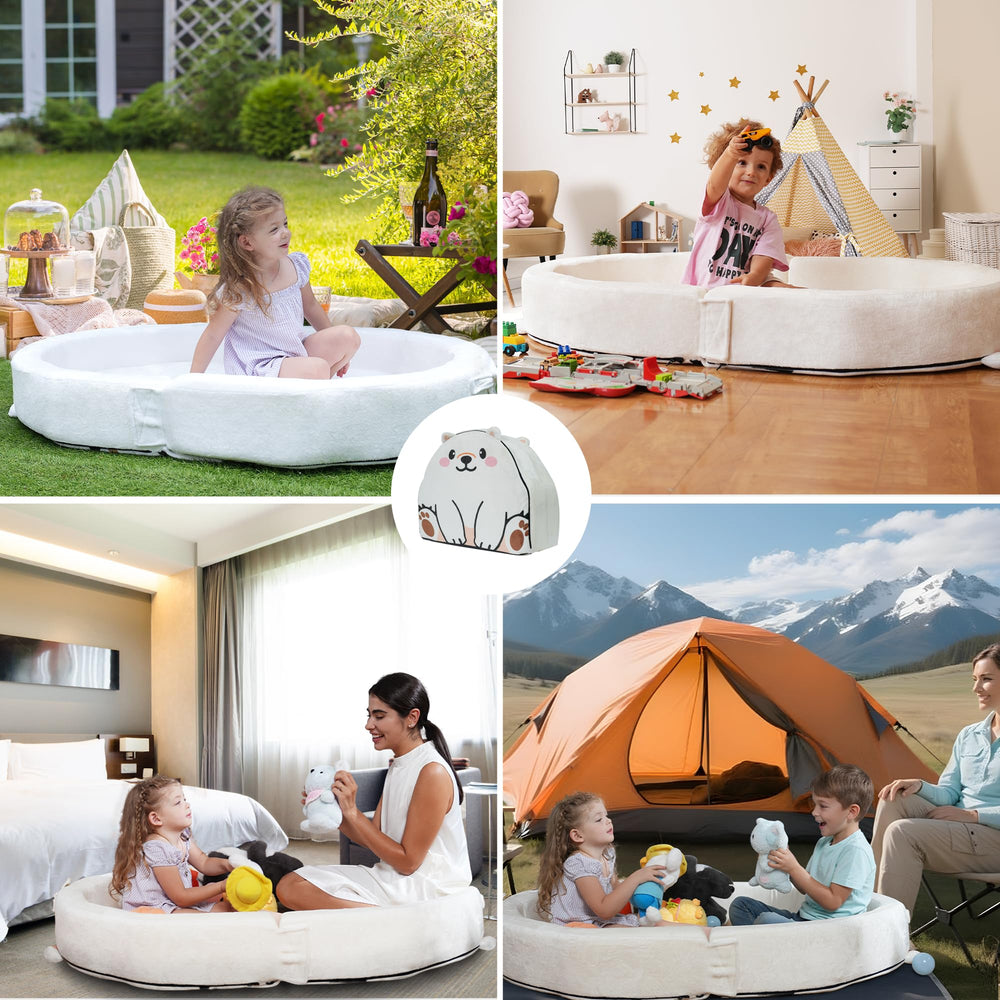 BUMNANA raised edge protection keeps little ones safely centered during play.