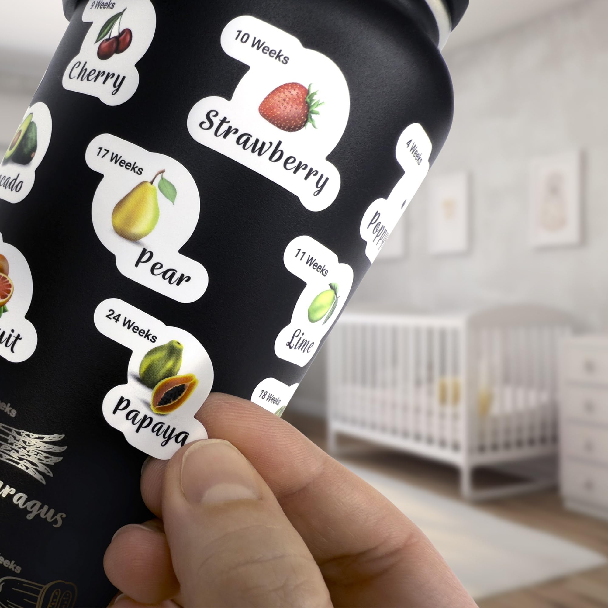 Bump Up The Jam growth-milestone chart shows fruit-size comparisons for tracking progress