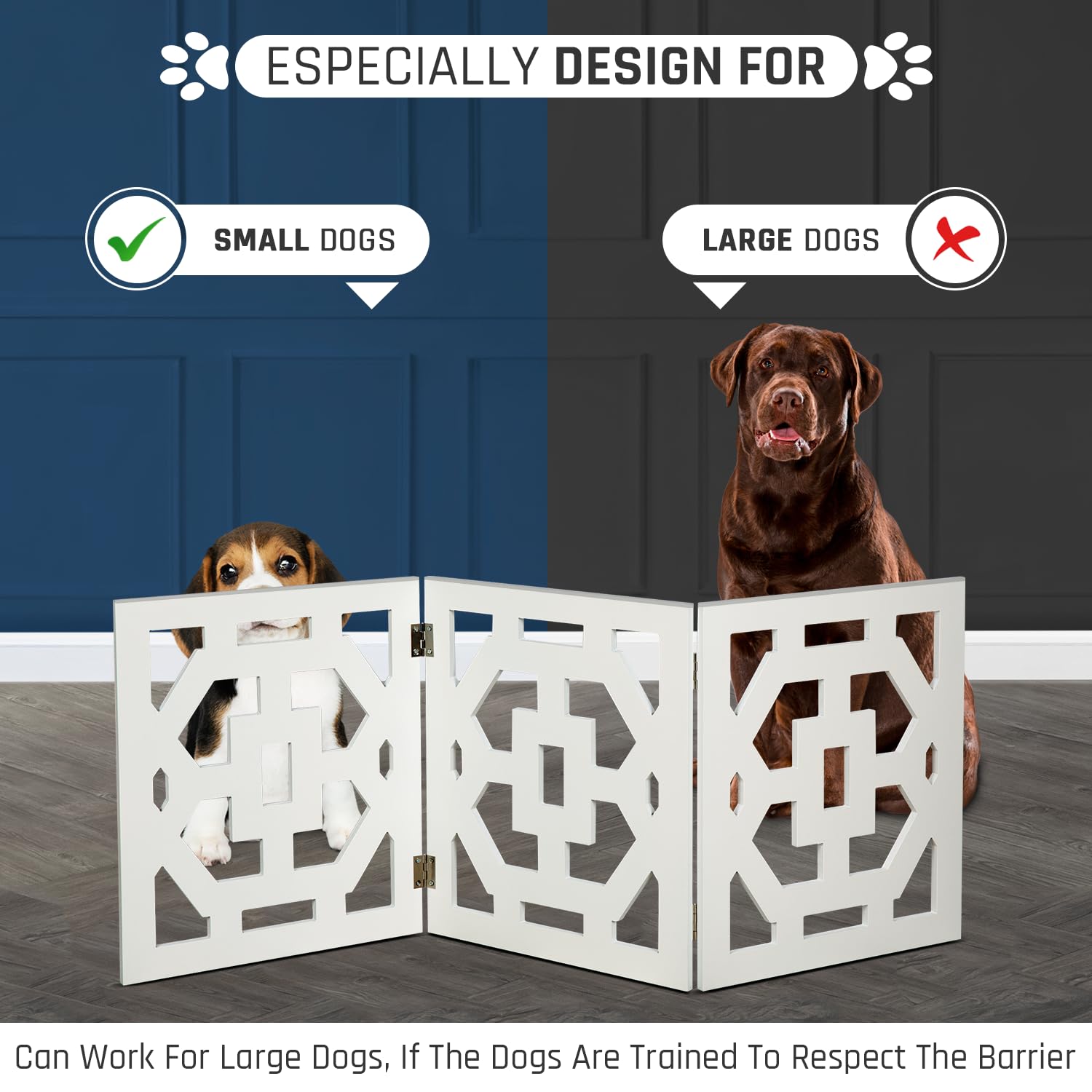 Bundaloo adjustable-width dog gate adapts to different openings.