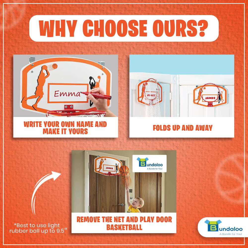Bundaloo backboard with rim and net invites motivated laundry rounds for tidy rooms.