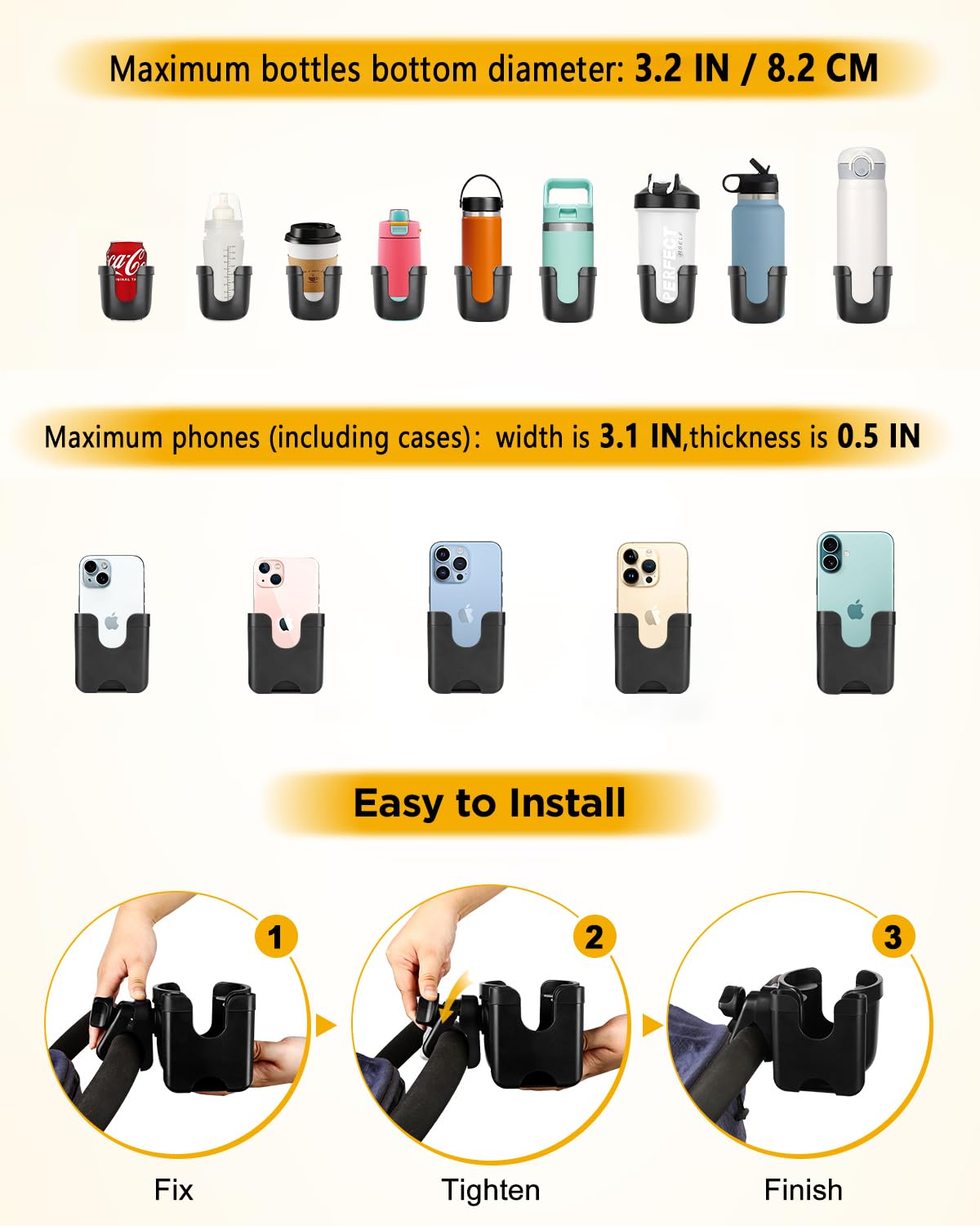 Phone case feature keeps essentials protected and within reach.