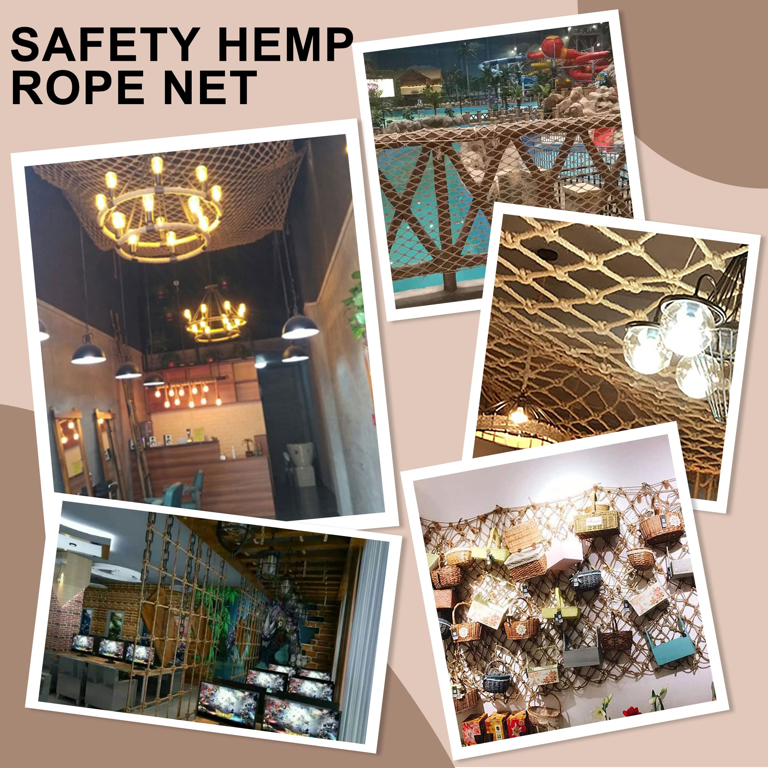 Bunifa rope net easy installation, includes extra rope to simplify tying and mounting.