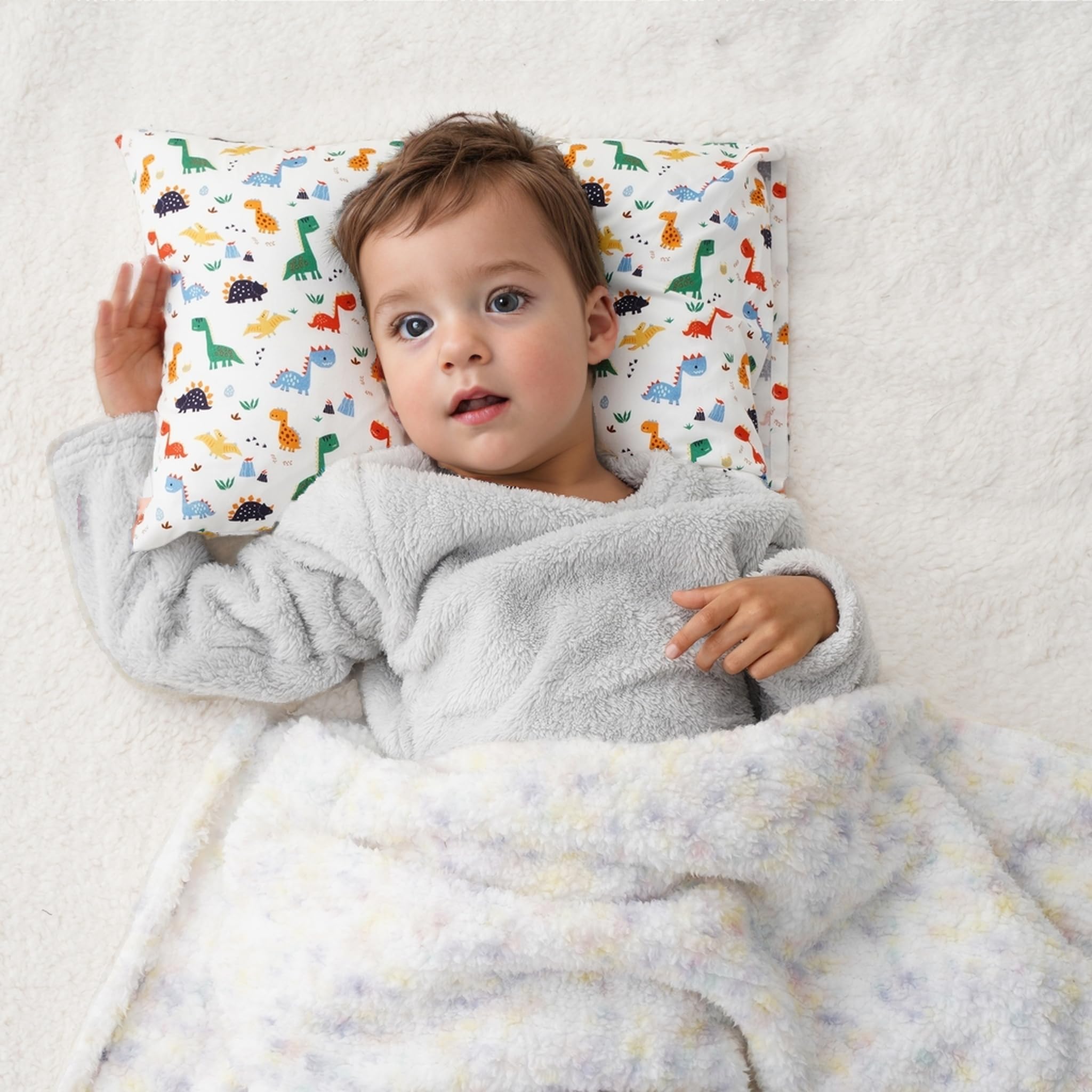 Bunnikins & Clover soft cotton shell shown with neutral print in a cozy nursery.