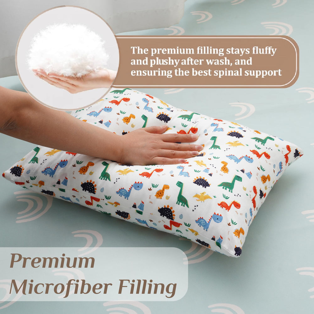 Bunnikins & Clover removable pillowcase image shows easy-care machine washing.