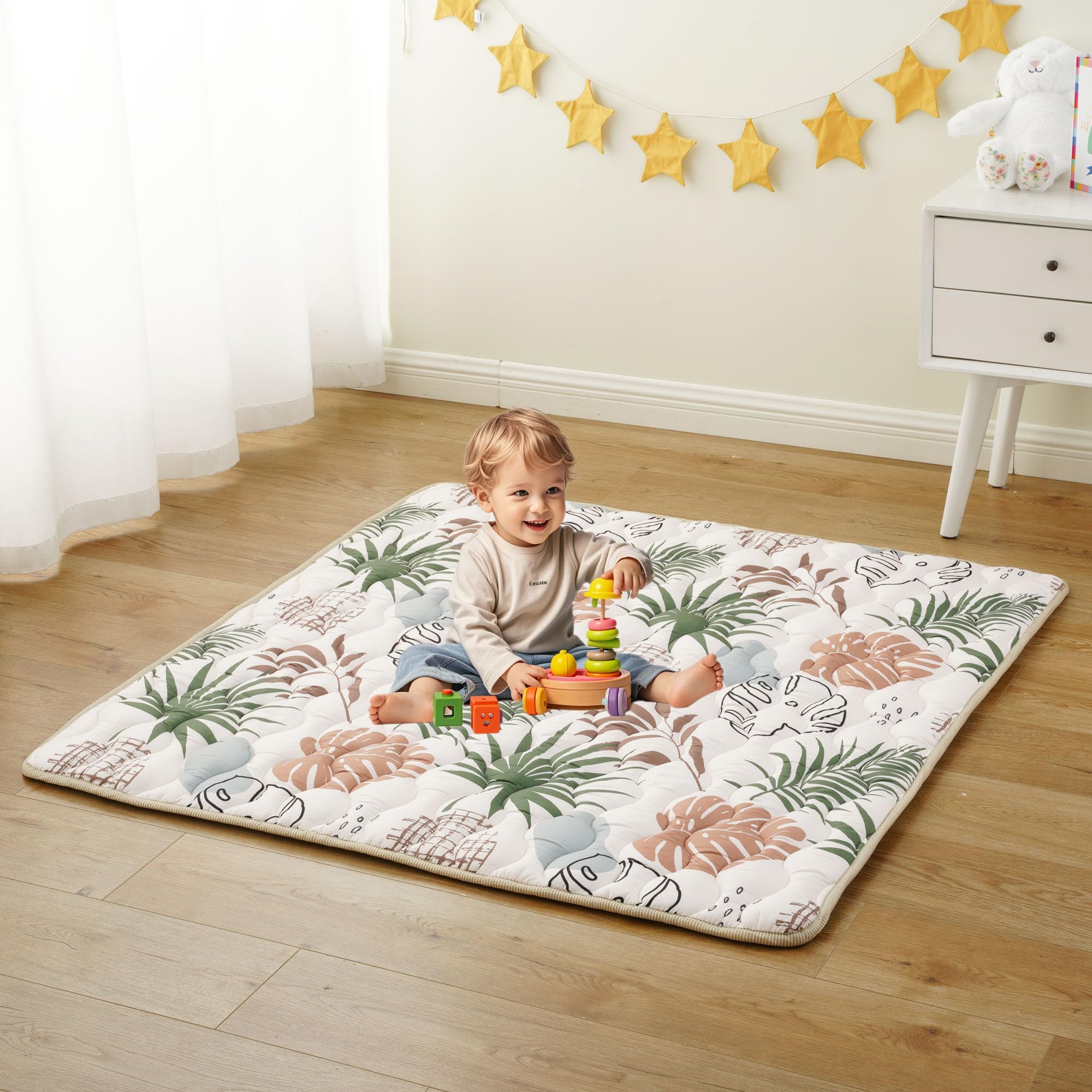 Bunnikins & Clover gift-ready baby mat ideal for baby showers and birthdays.