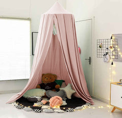Bunnikins & Clover bed canopy for baby crib adds a soft, breathable shelter.