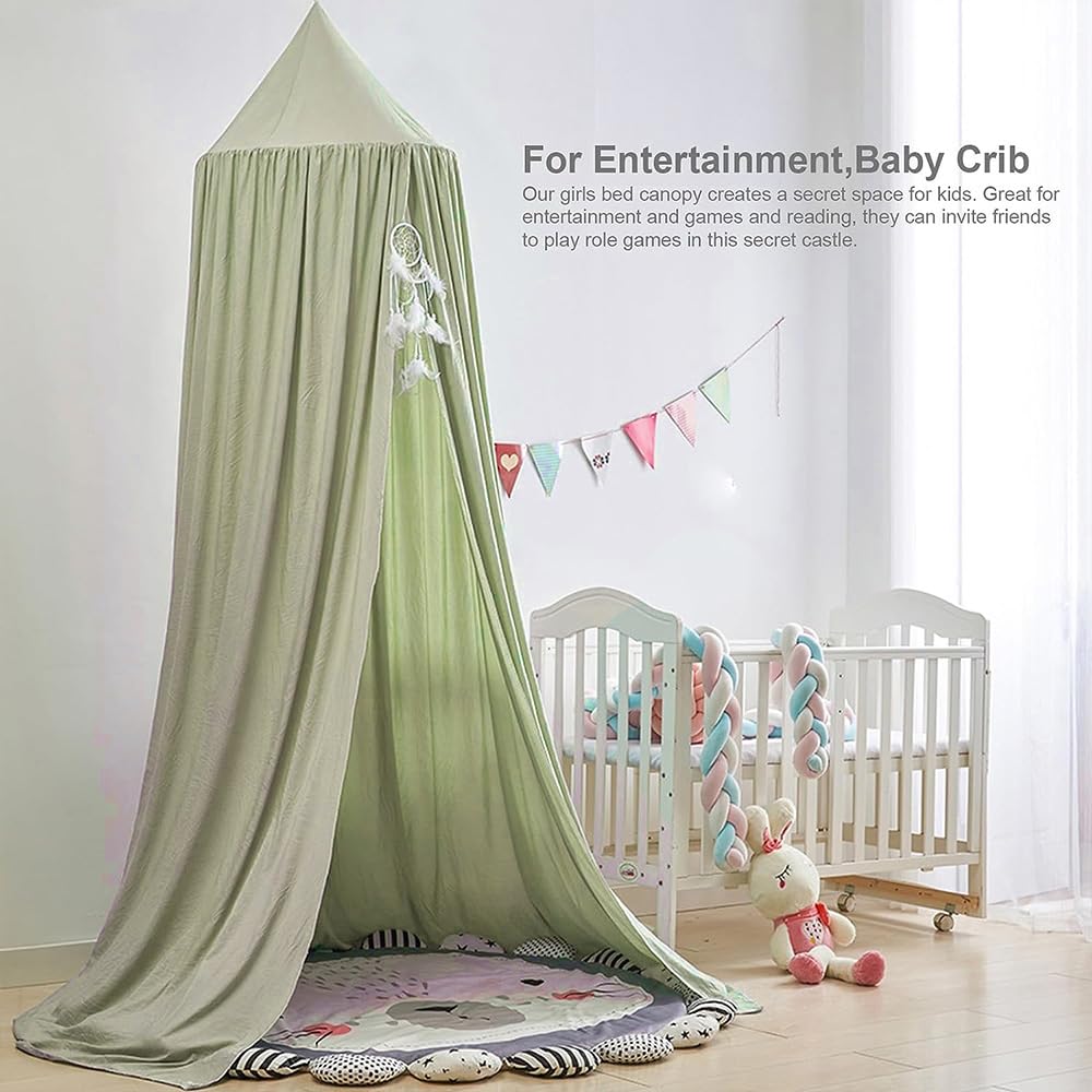 Bunnikins & Clover pea-green secret garden canopy idea for imaginative play