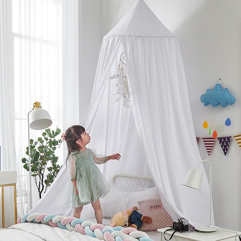 Bunnikins & Clover bed canopy over crib creates a cozy, insect-free sleeping space.