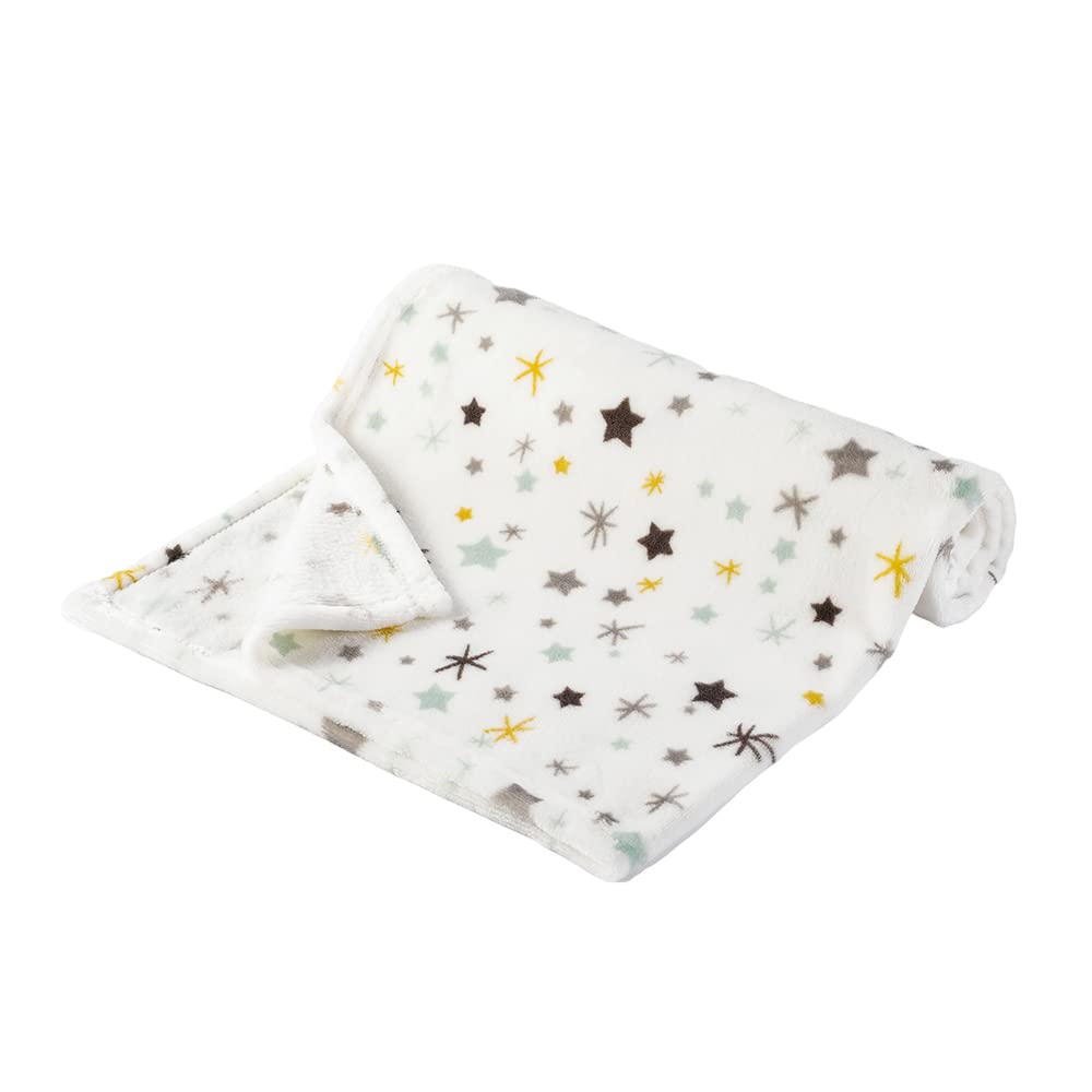 Bunnikins and Clover floral-printed blanket is versatile for naps and playtime.