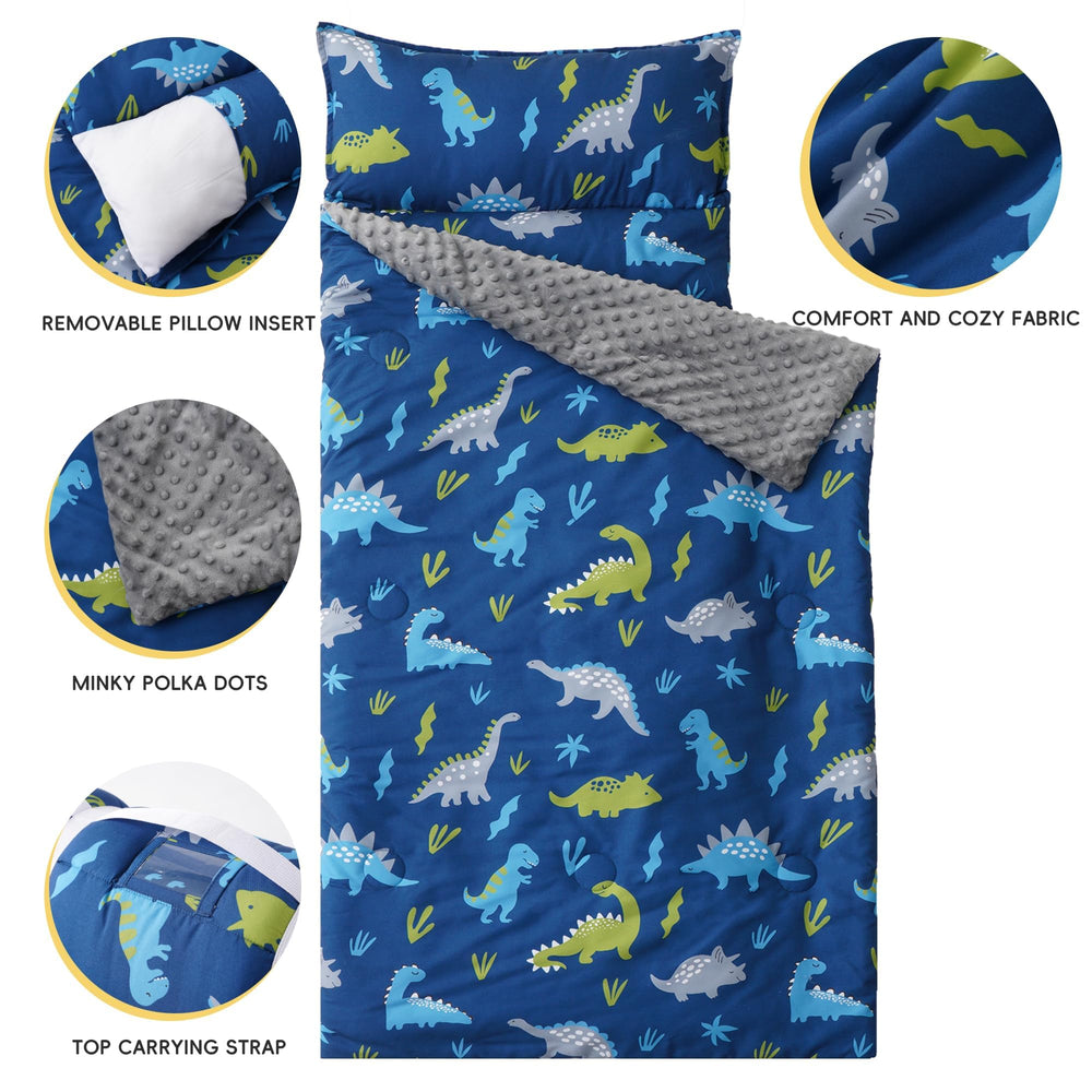 Bunnikins & Clover nap mat with removable pillow ready for washing and quick refresh.