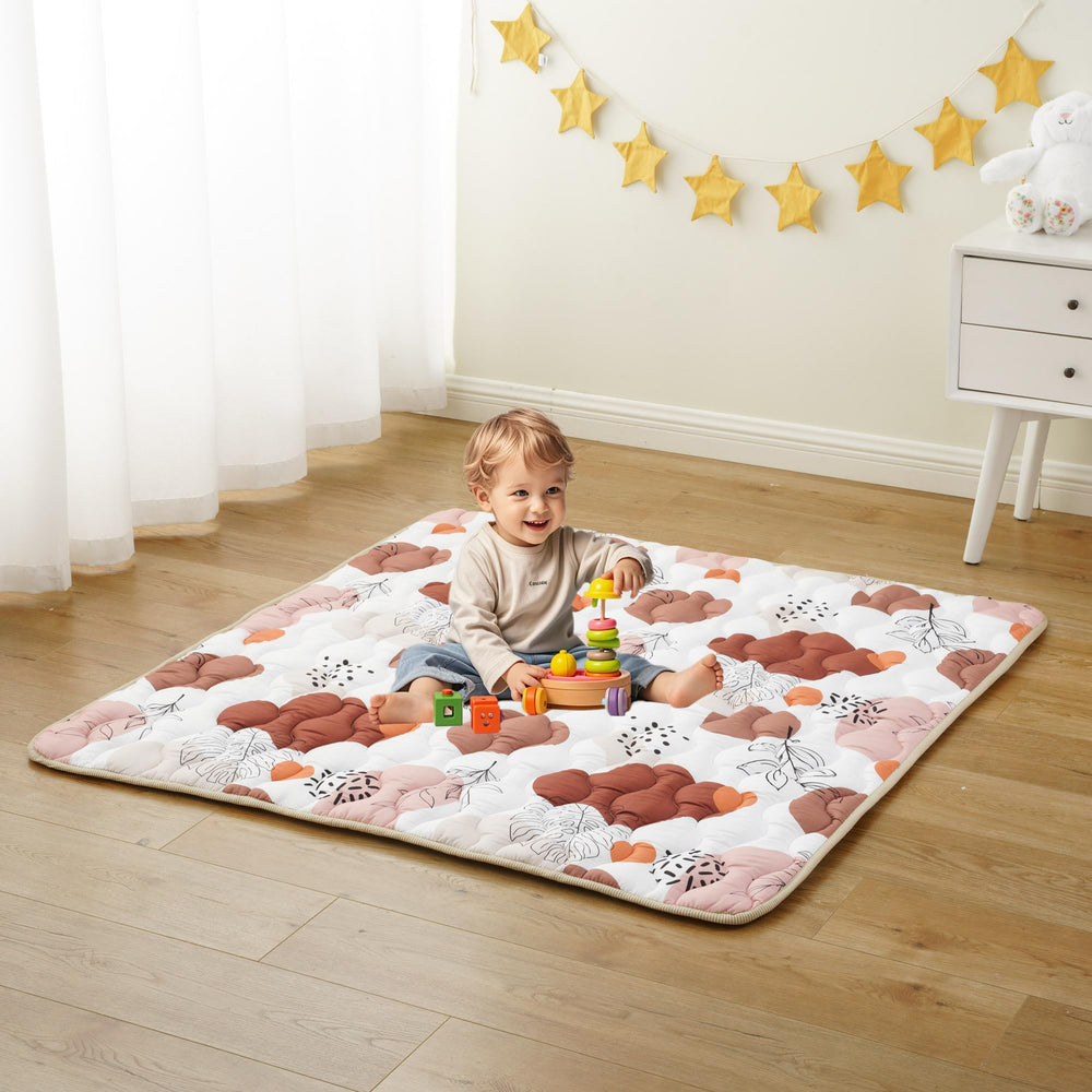 Bunnikins & Clover gift-ready play mat for baby showers and new parents.